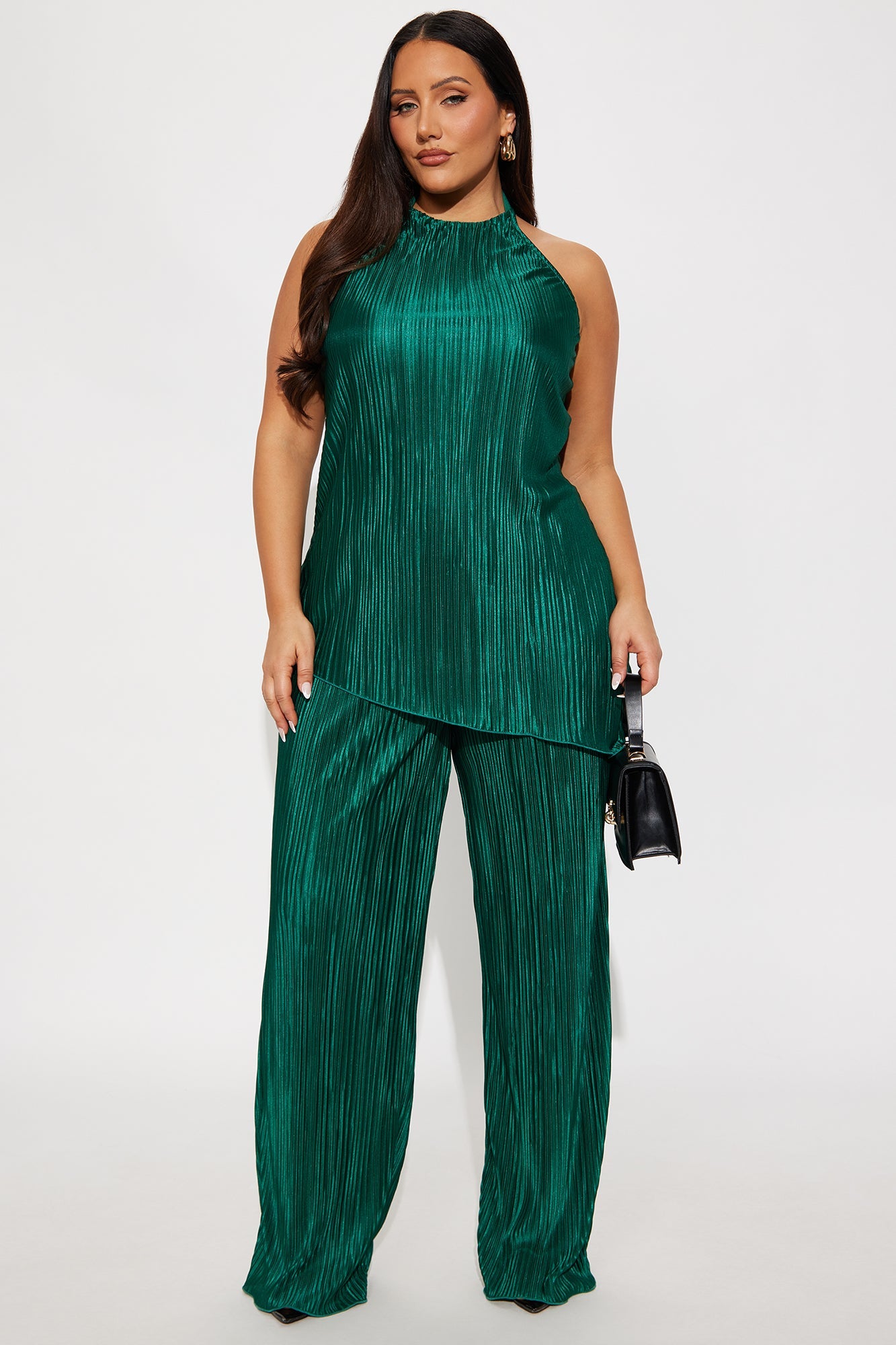 Lily Halter Top Pant Set - Emerald