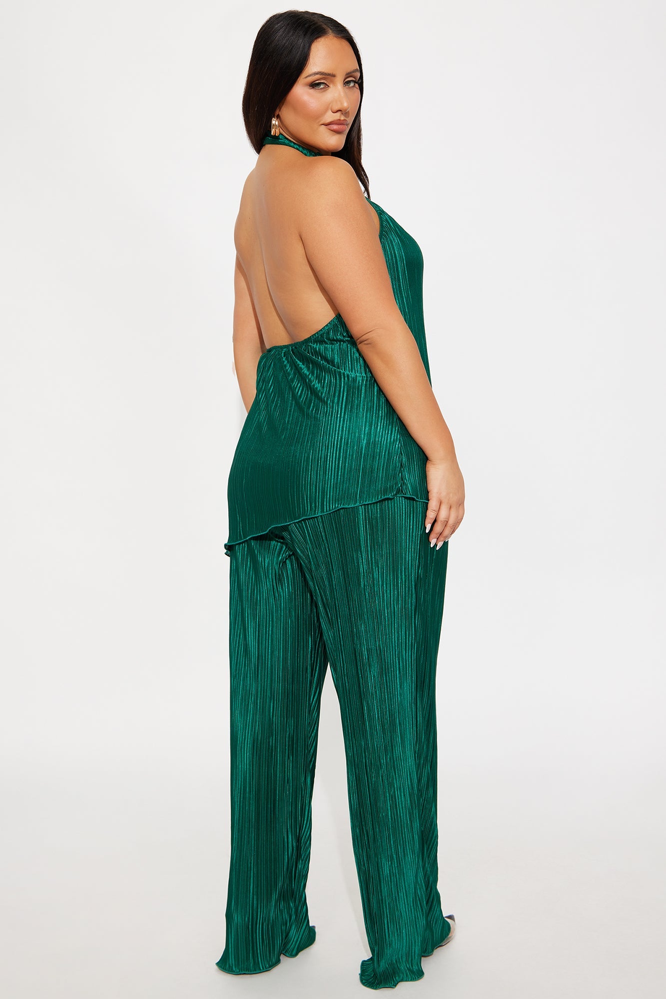 Lily Halter Top Pant Set - Emerald