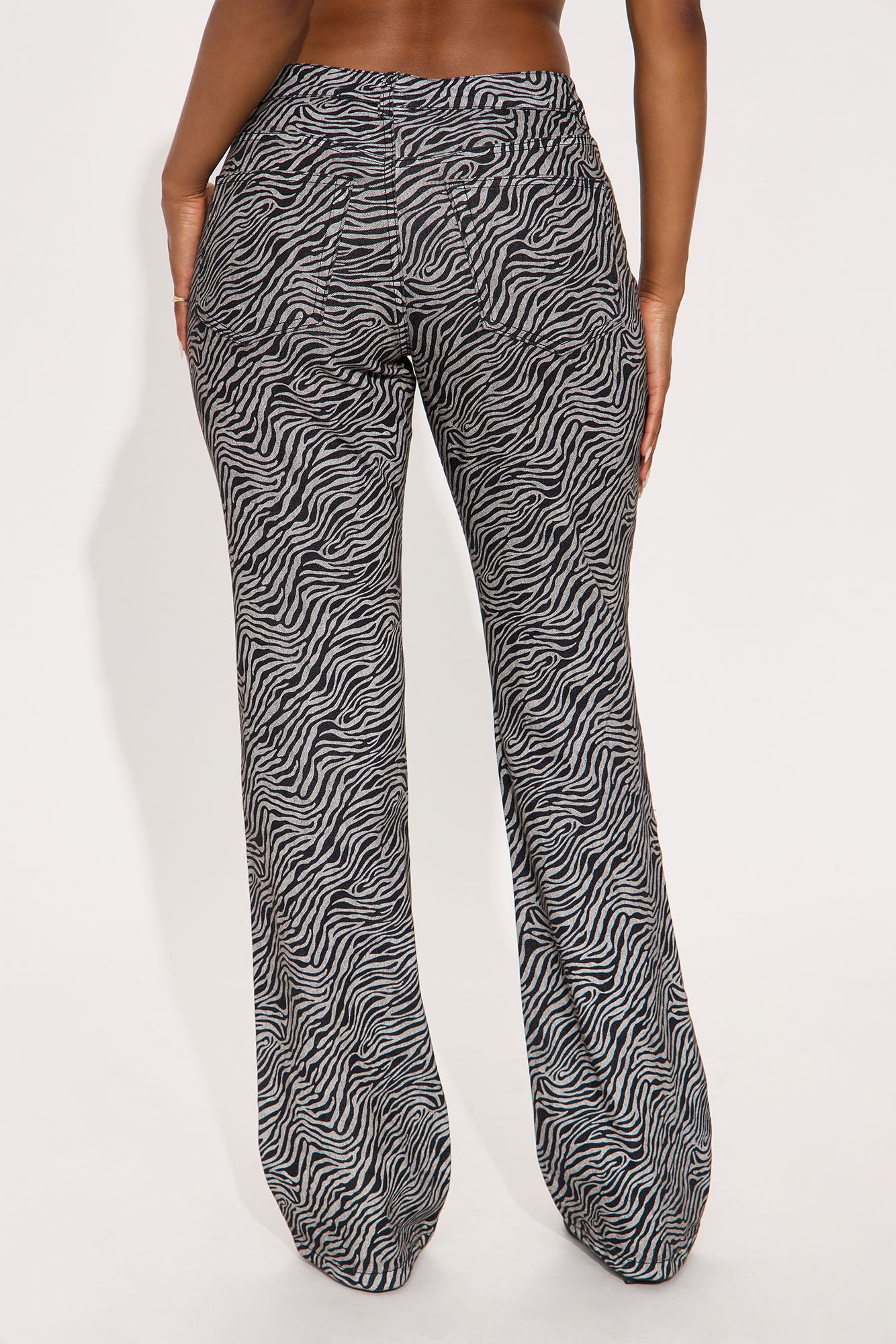 Bold Statement Zebra Print Skinny Pant - Black/combo