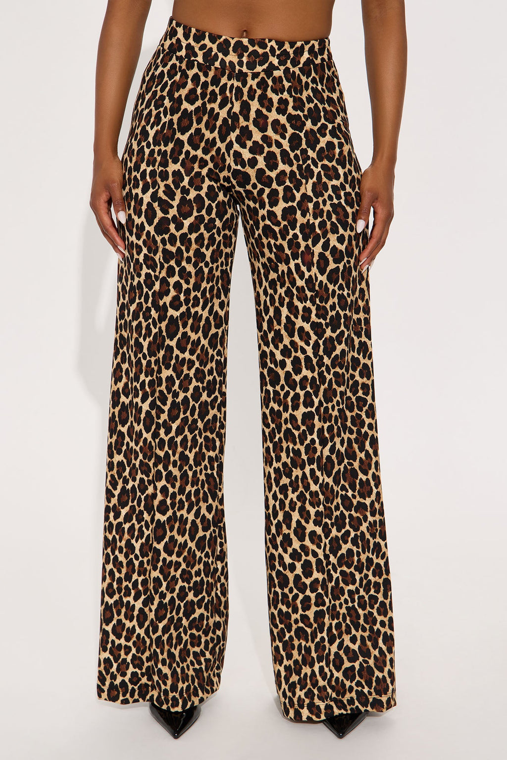 On The Hunt Wide Leg Leopard Trouser Pant - Leopard