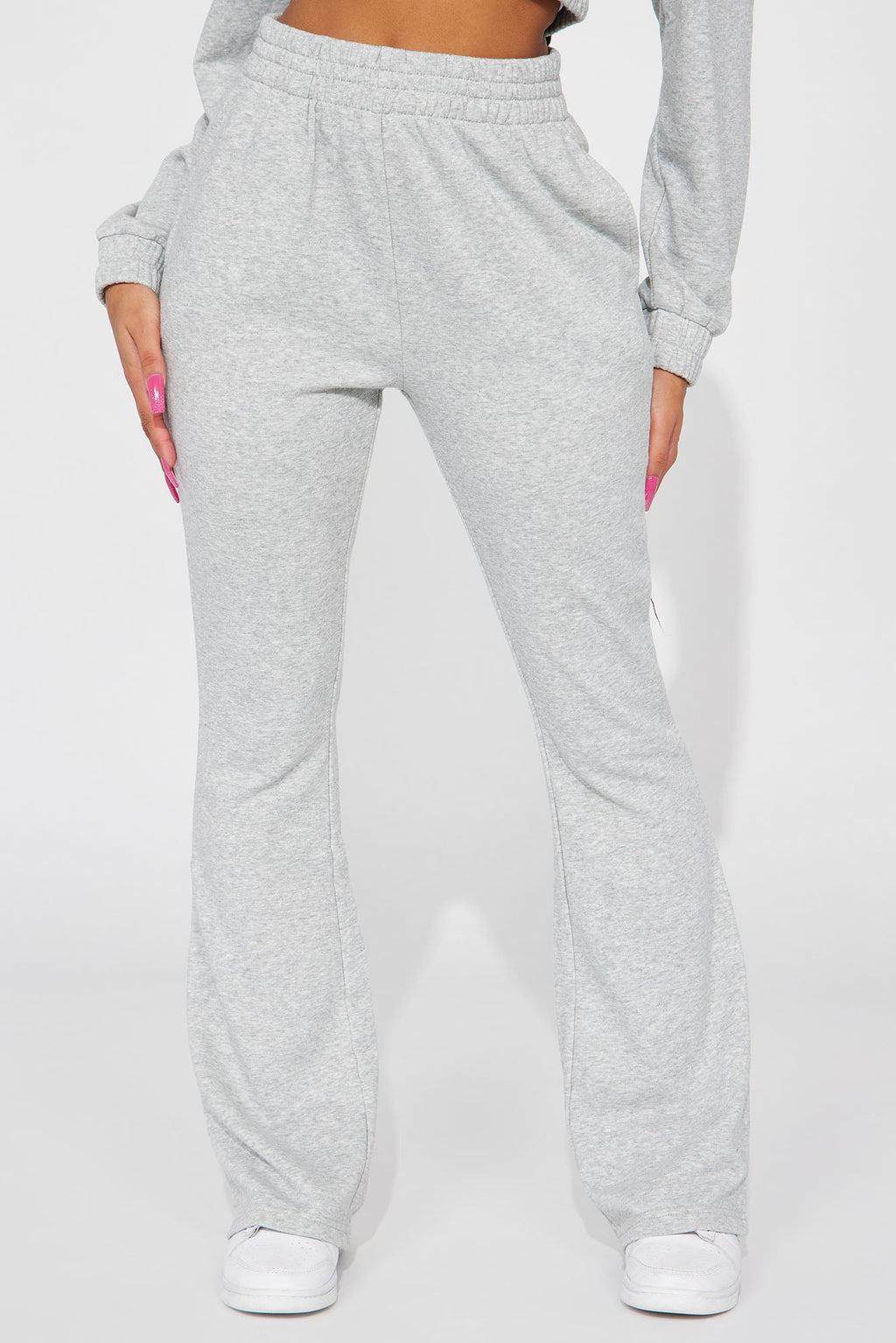 Give It Away Lounge Flare Pant - Heather Grey