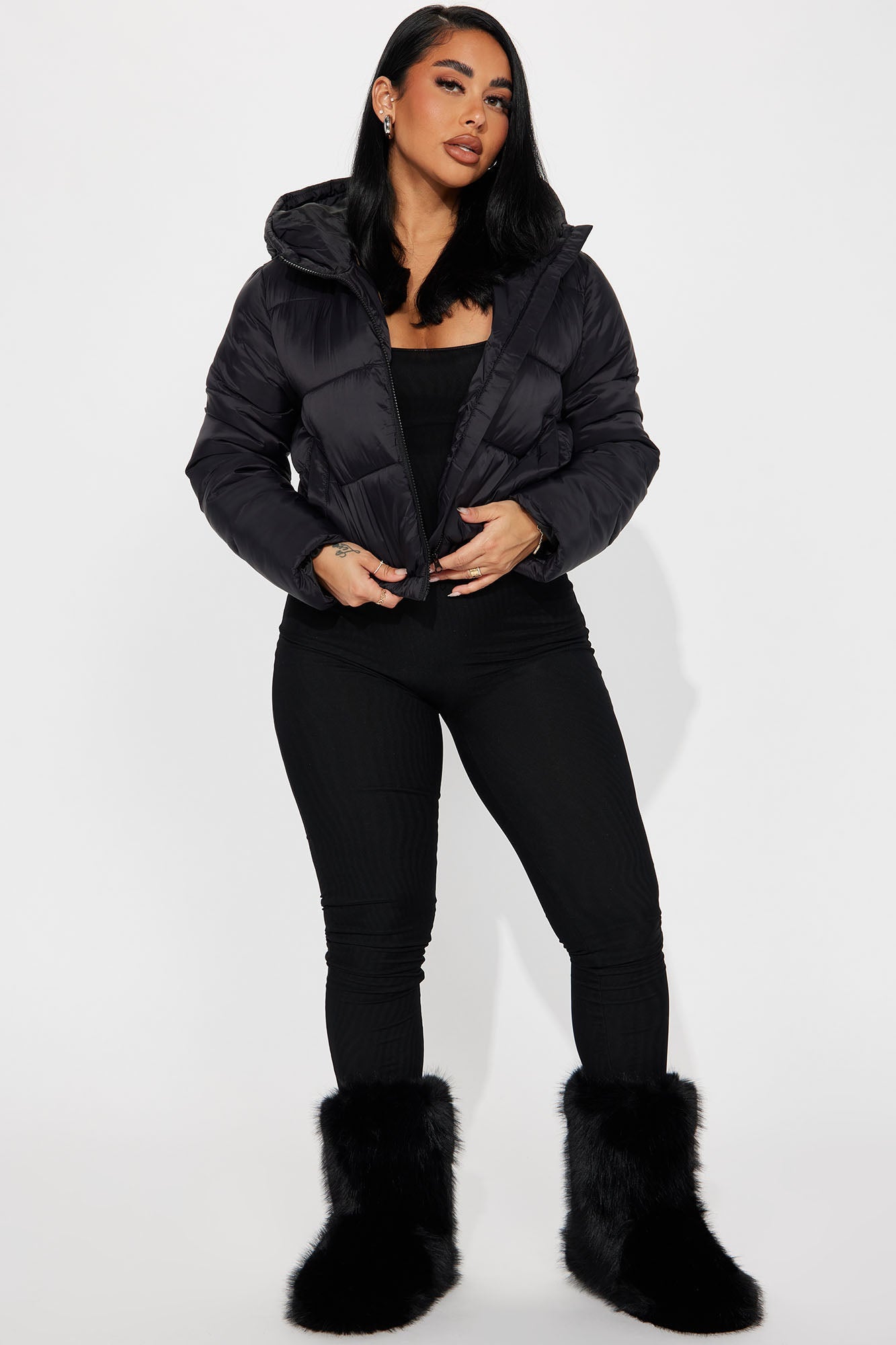 Up And About Puffer Coat - Black
