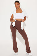 Tall Adriana Flare Pant - Chocolate