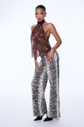 Unleash Your Wild Side Wide Leg Pant - Brown/combo