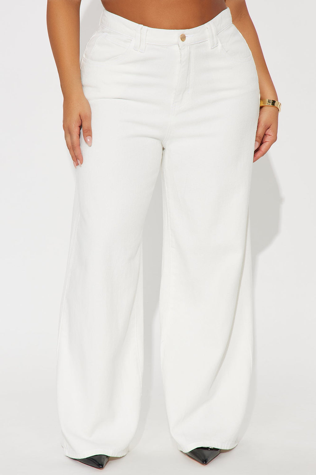 Très Jolie Wide Leg Jeans - White