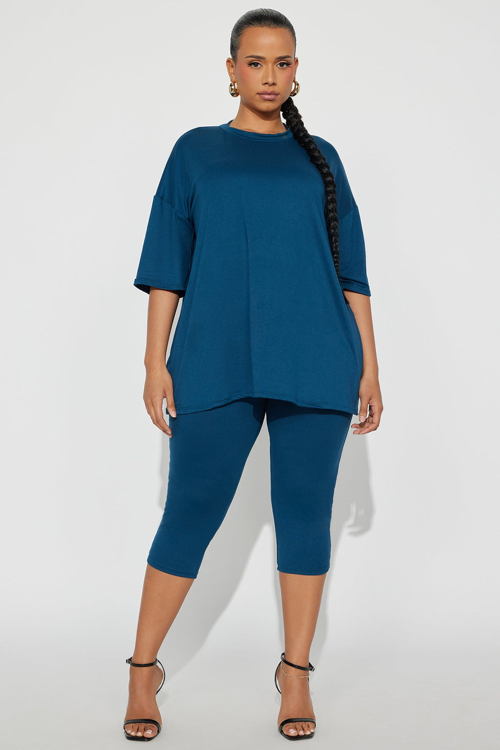 Weekend Vibes Capri Set - Teal