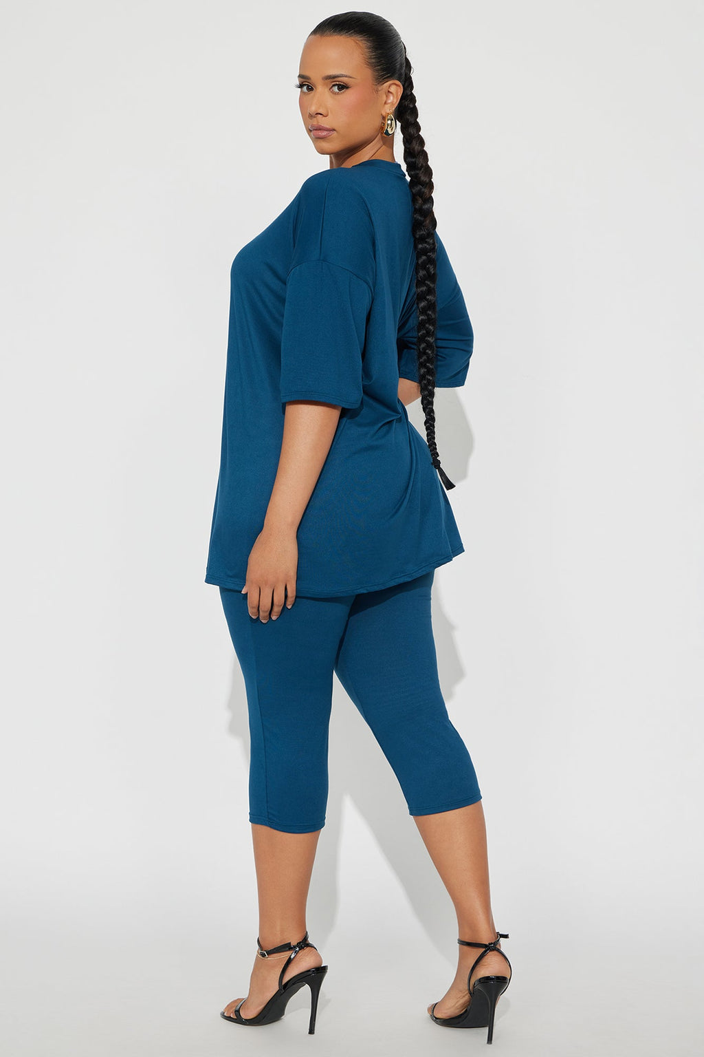 Weekend Vibes Capri Set - Teal