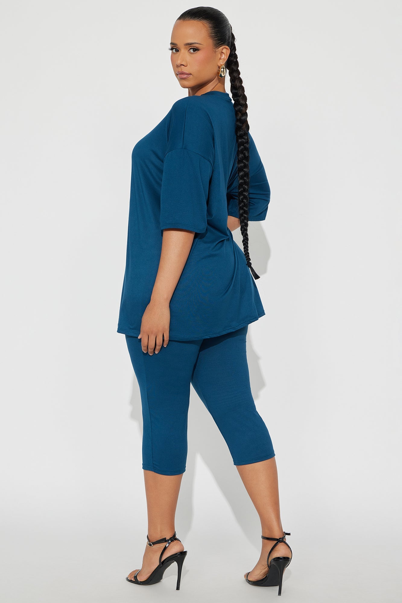 Weekend Vibes Capri Set - Teal