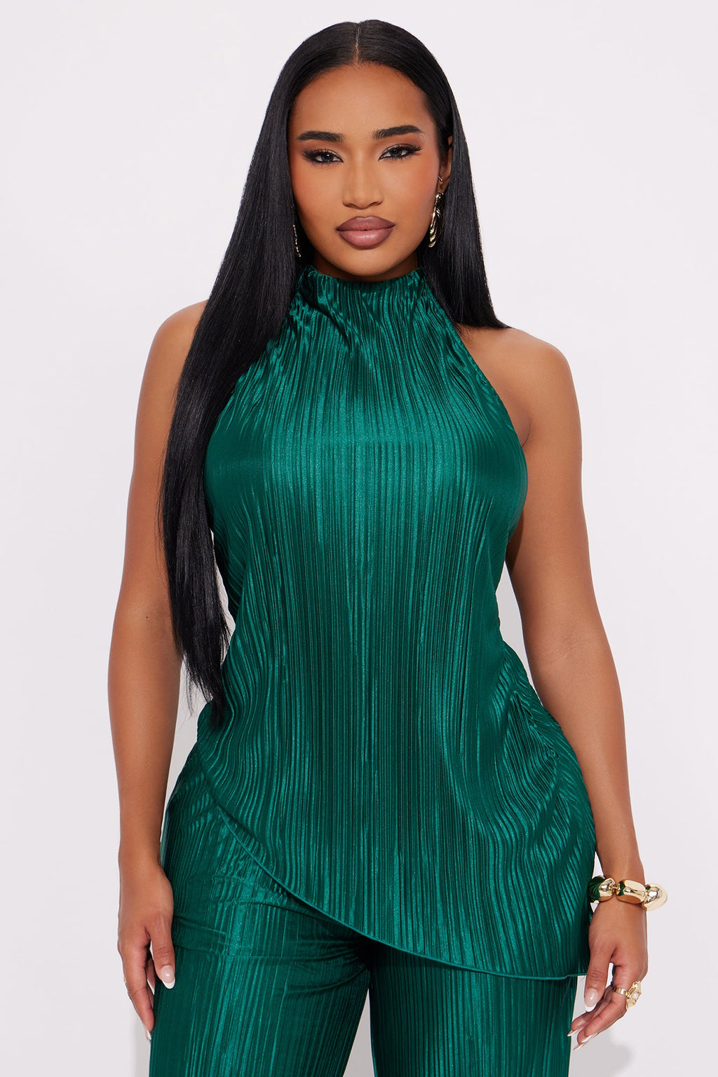 Lily Halter Top Pant Set - Emerald