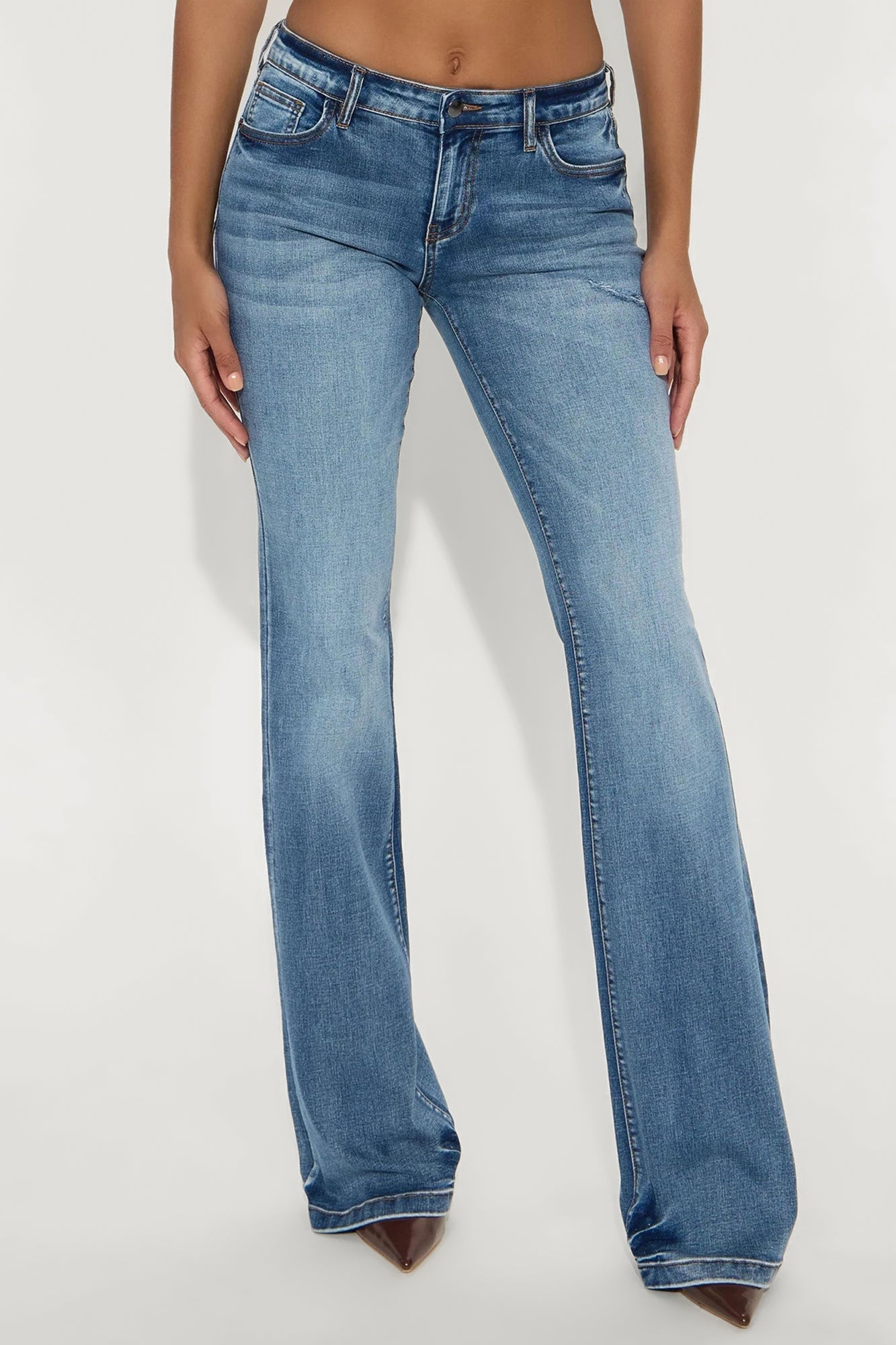 Tall Can't Compete Low Rise Stretch Bootcut Jean - Medium Wash