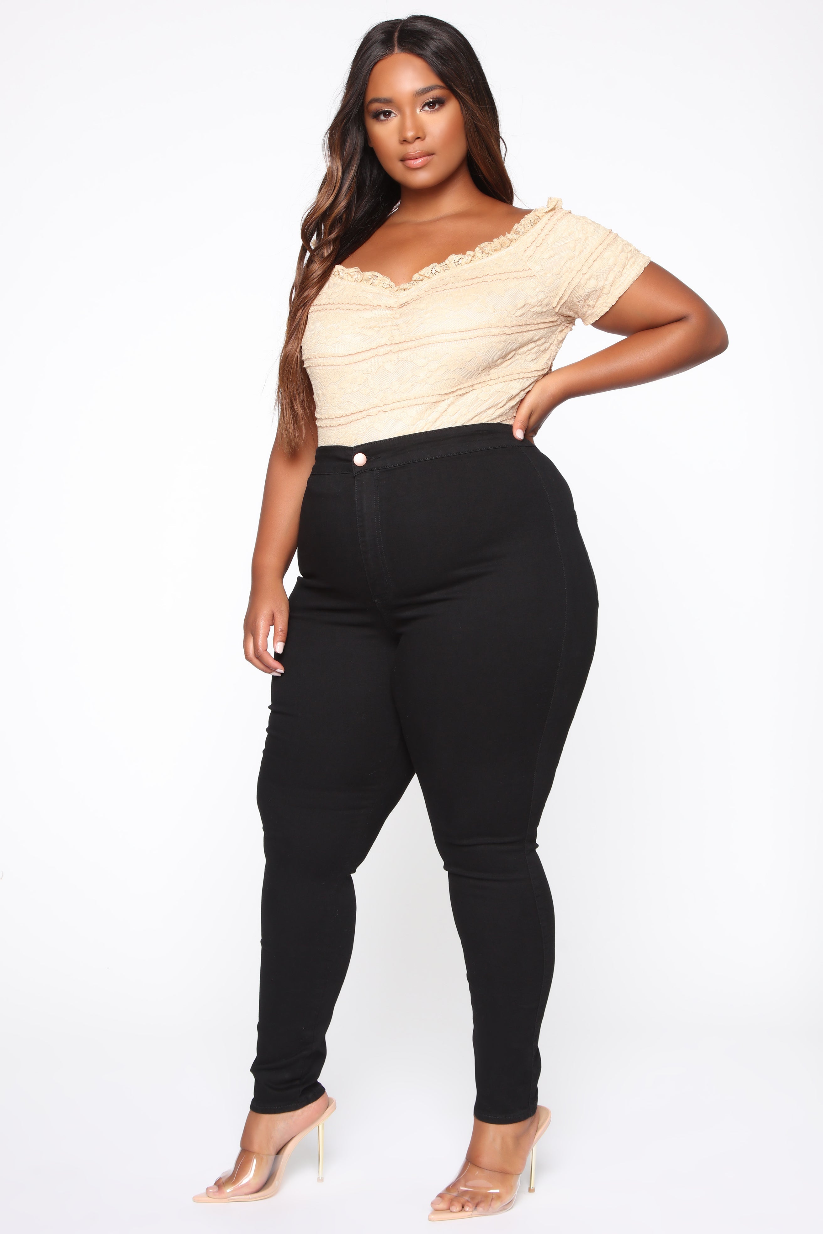 Luxe Ultra High Waist Skinny Jeans - Black