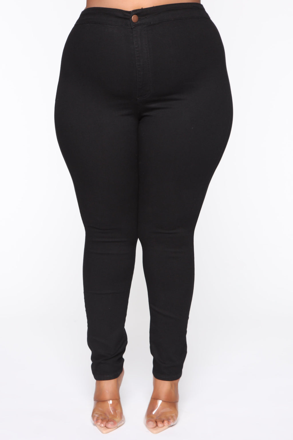 Luxe Ultra High Waist Skinny Jeans - Black