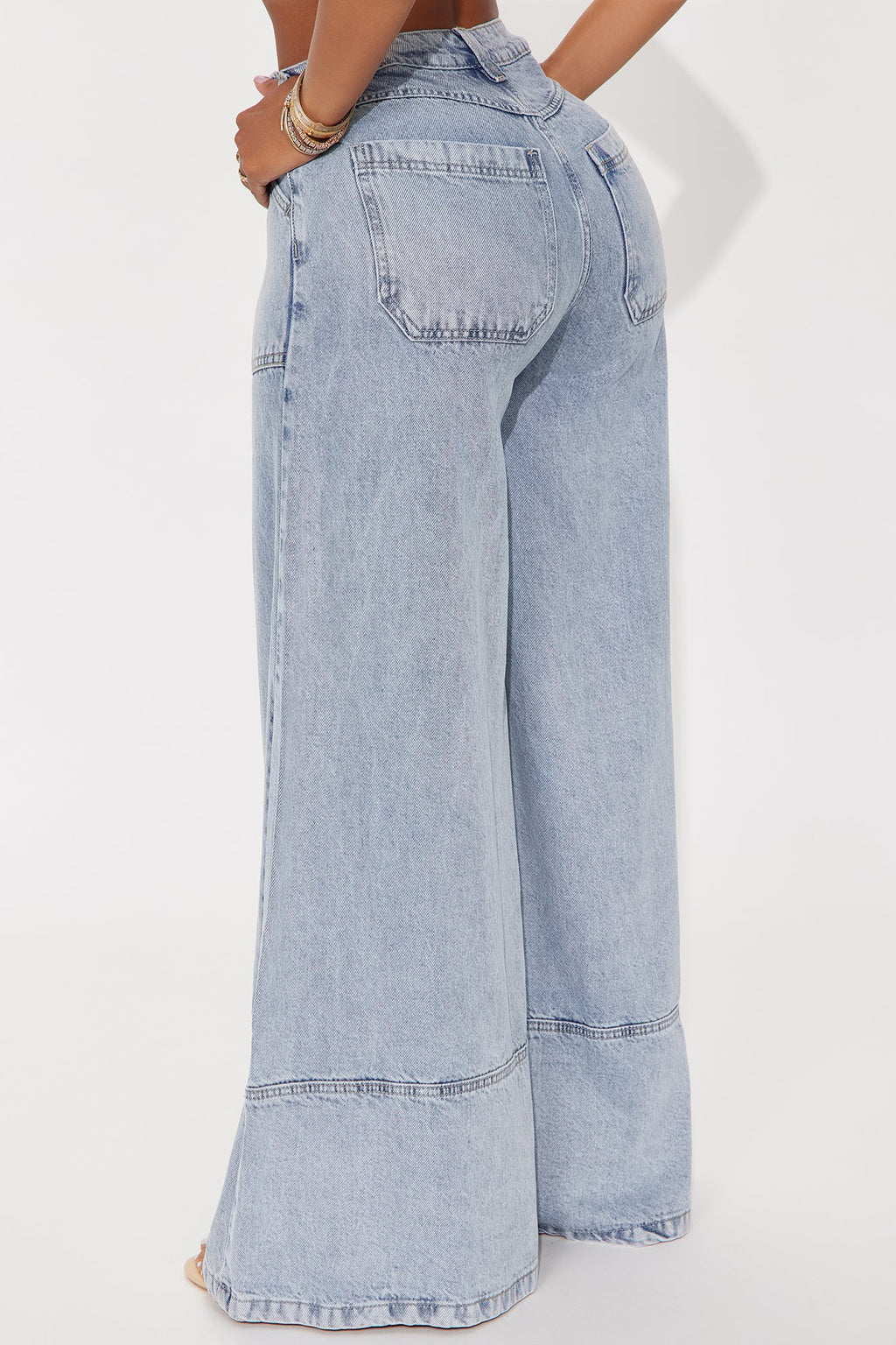Sunday Drapey Wide Leg Jeans - Light Wash