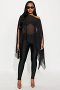 See Through Me 3 Piece Pant Set - Black