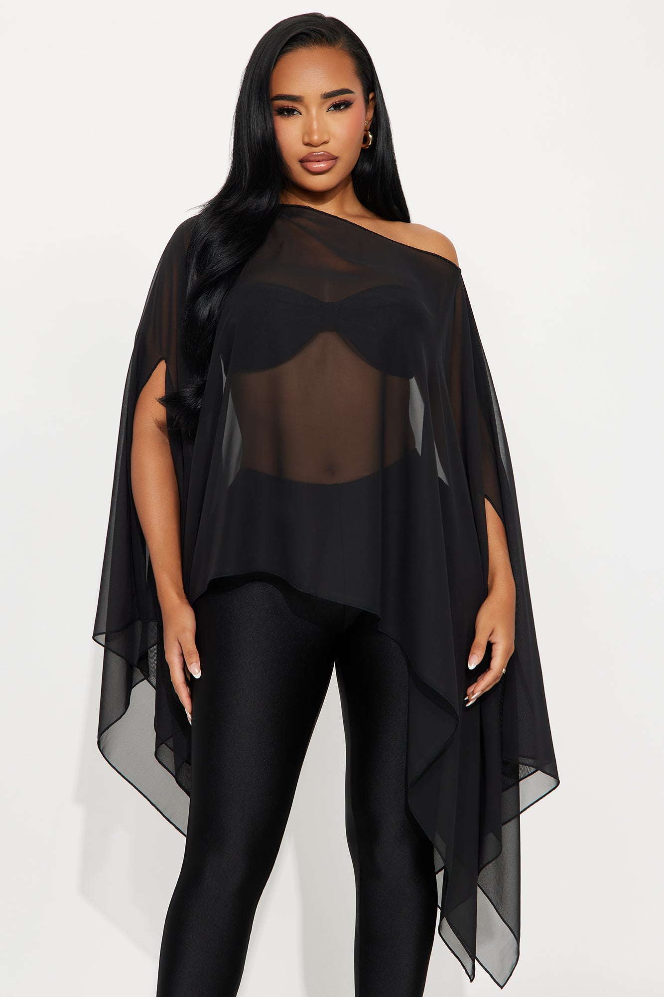 See Through Me 3 Piece Pant Set - Black