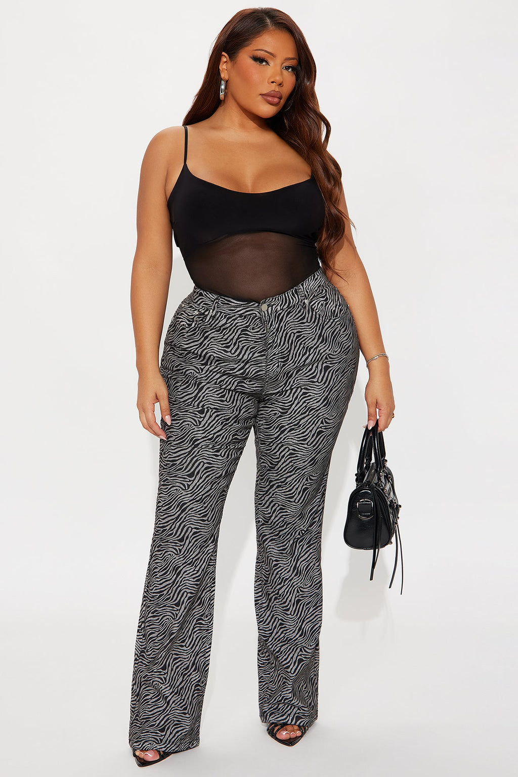 Bold Statement Zebra Print Skinny Pant - Black/combo