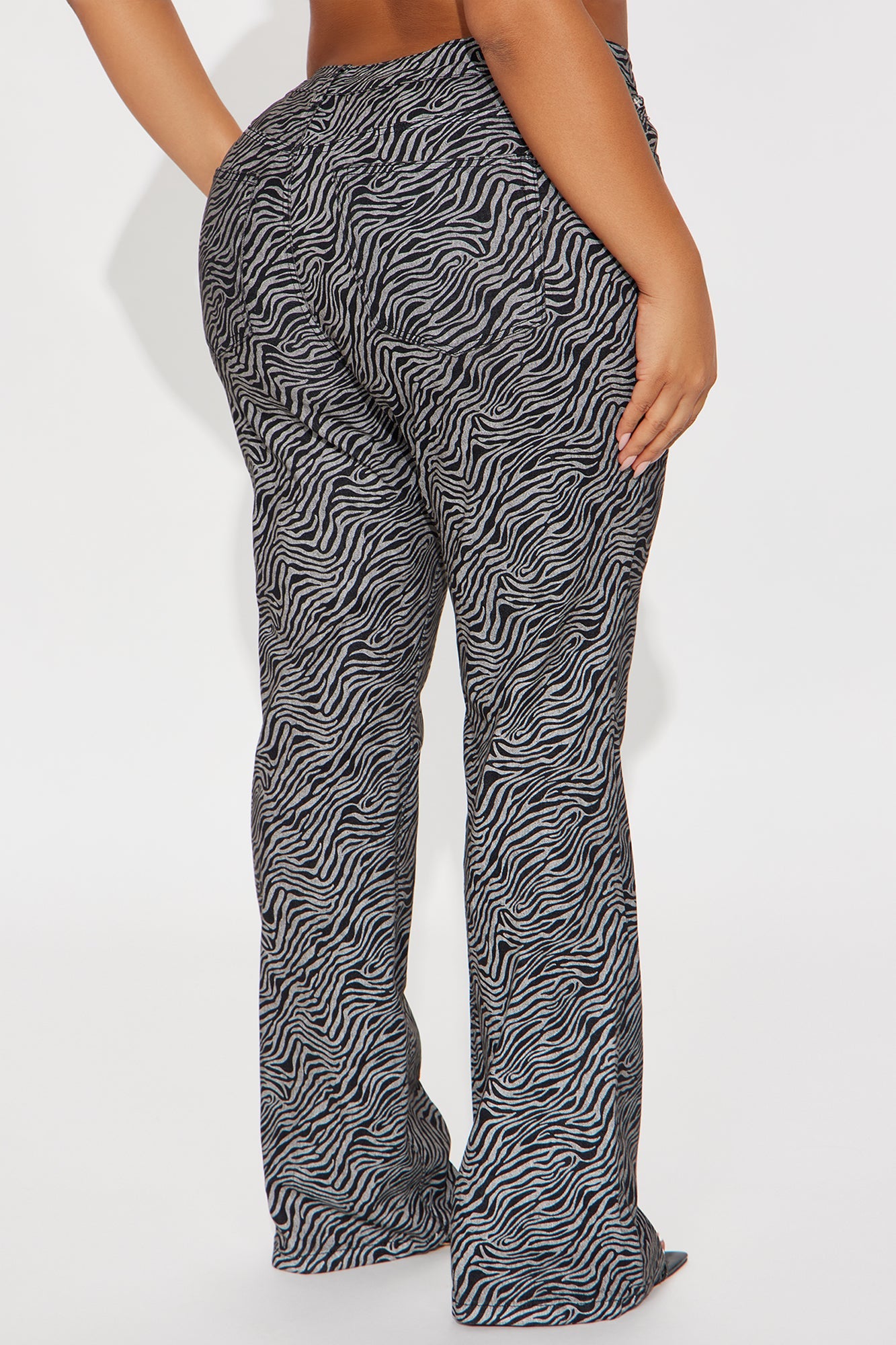 Bold Statement Zebra Print Skinny Pant - Black/combo