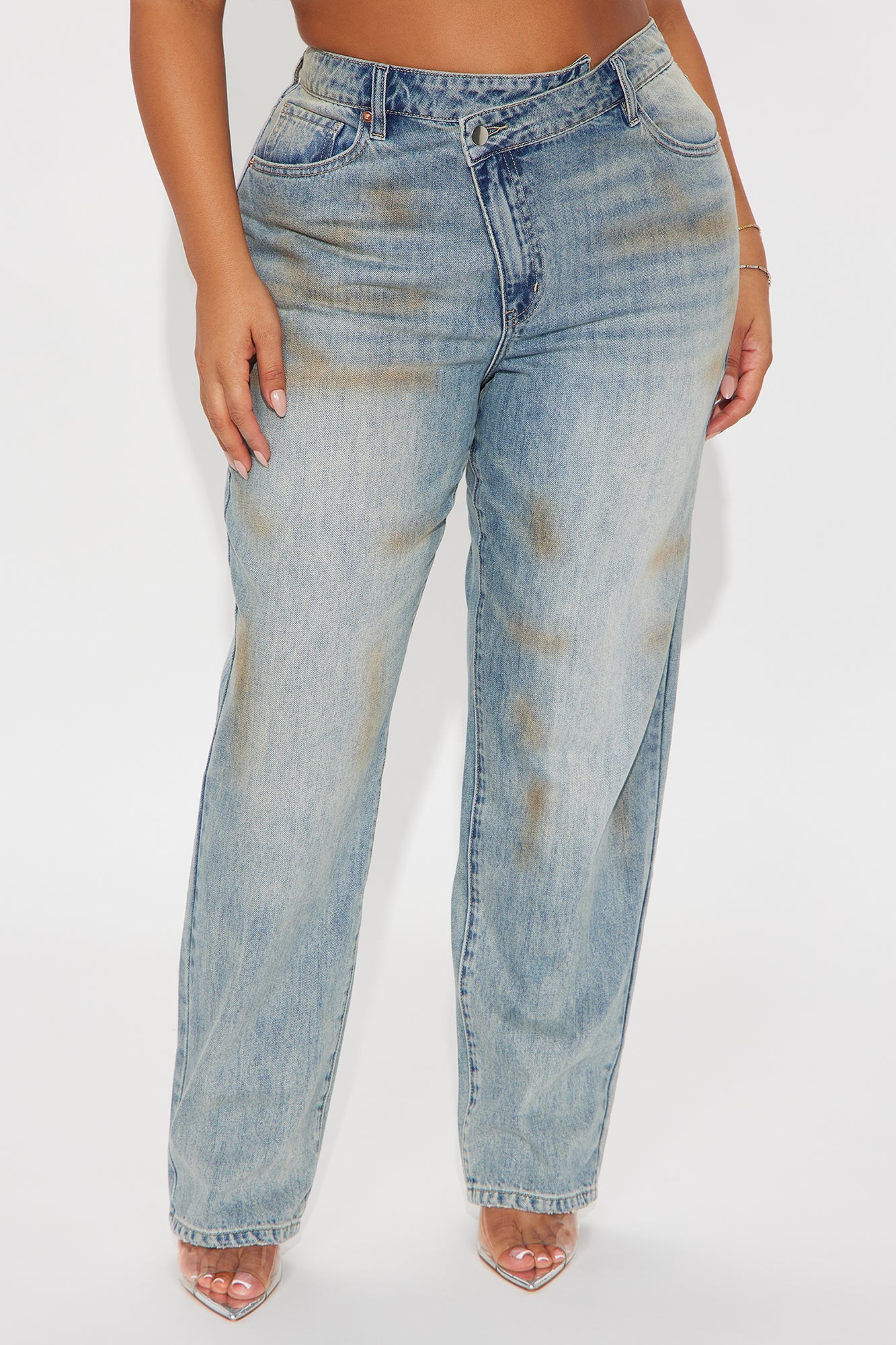 Most Wanted Crossover Straight Leg Jeans - Vintage Wash