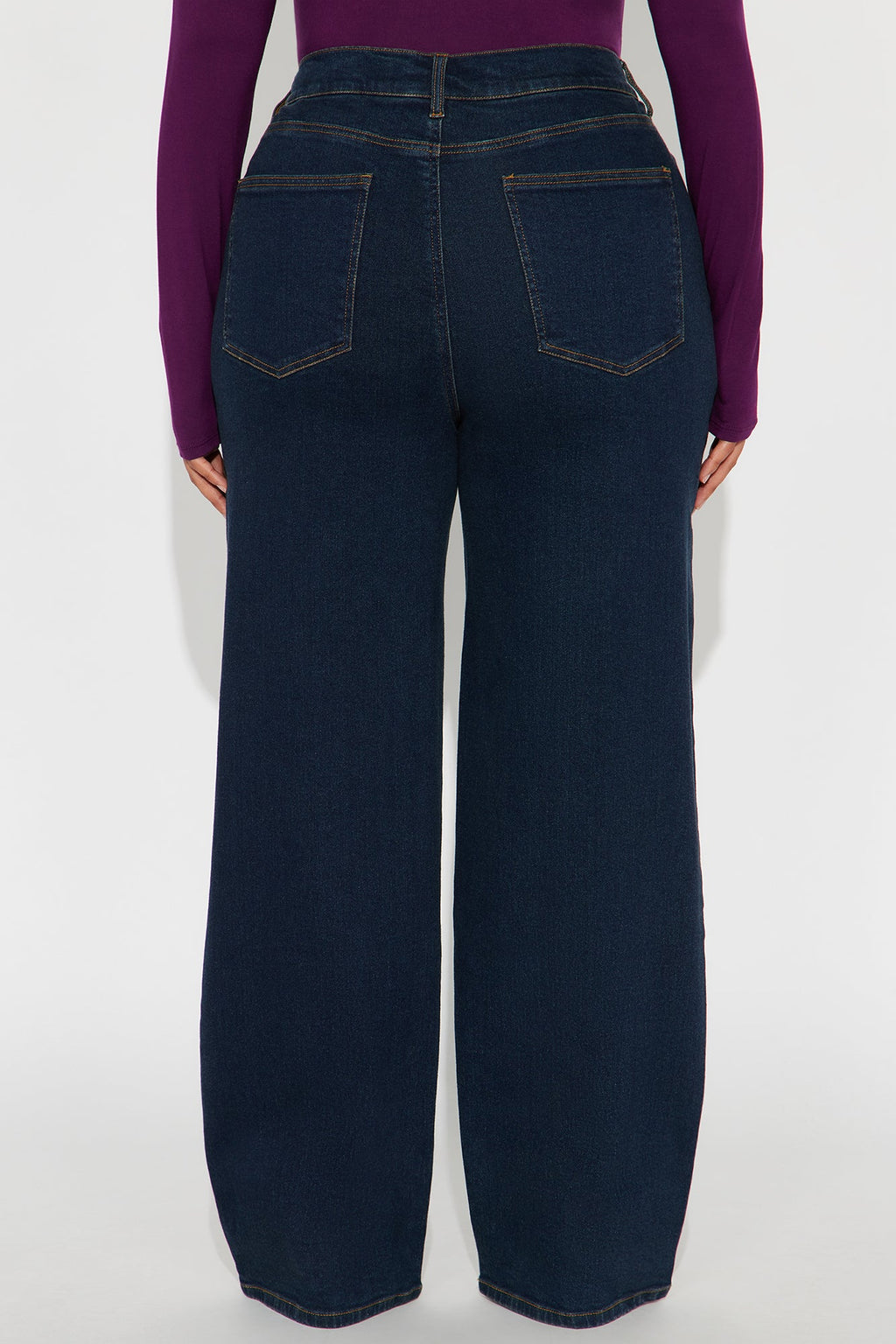 In Sync Stretch Crossover Straight Leg Jeans - Dark Denim