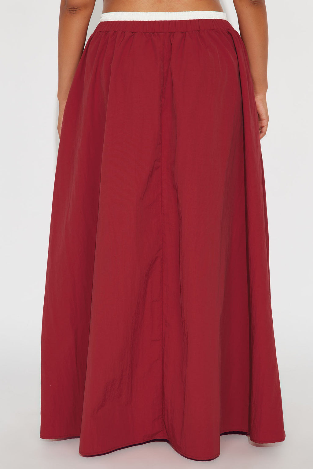 Sporty Gal Striped Maxi Skirt - Red