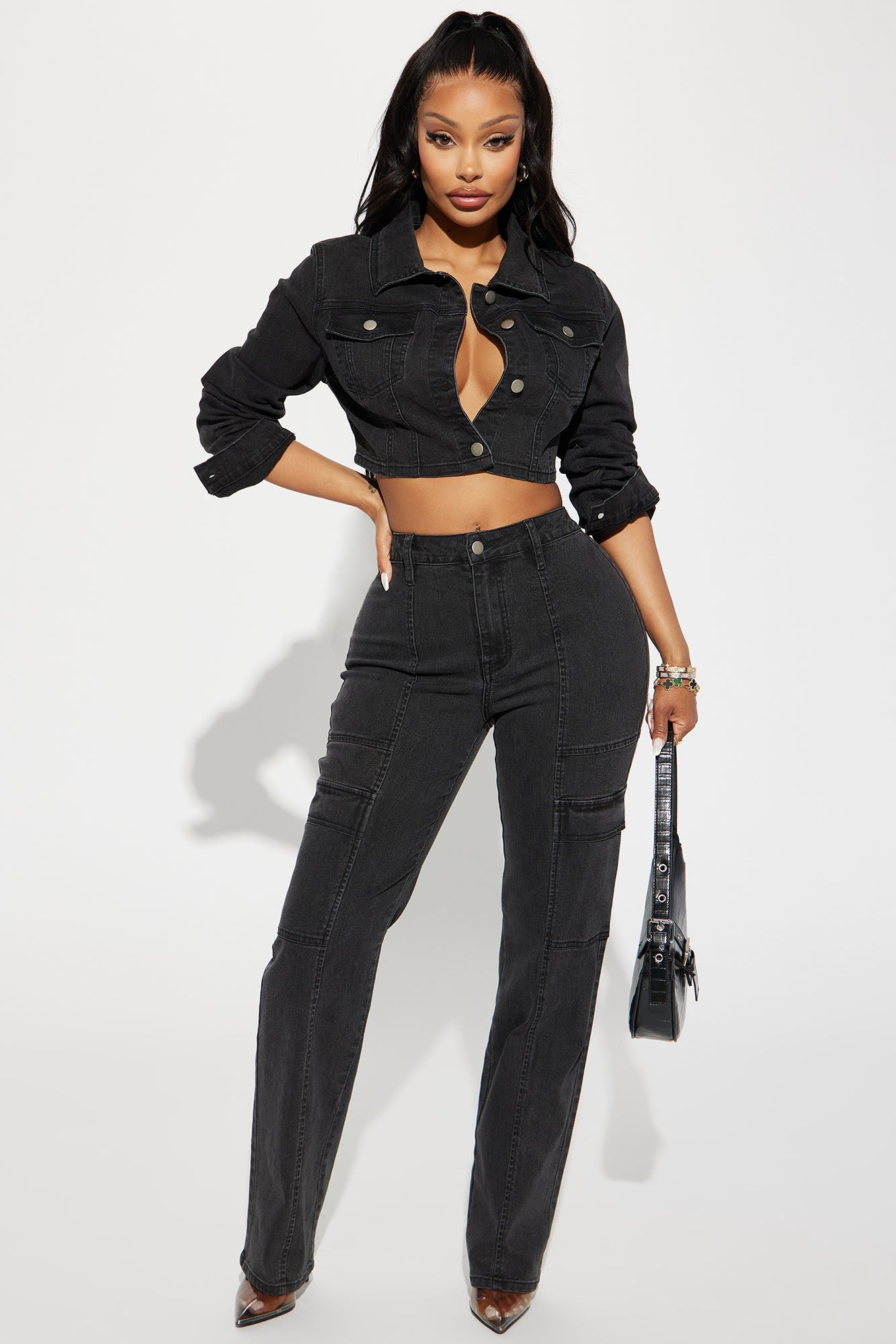 Non Disclosure Stretch Denim Jacket - Black Wash