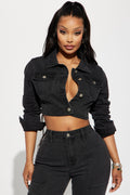 Non Disclosure Stretch Denim Jacket - Black Wash