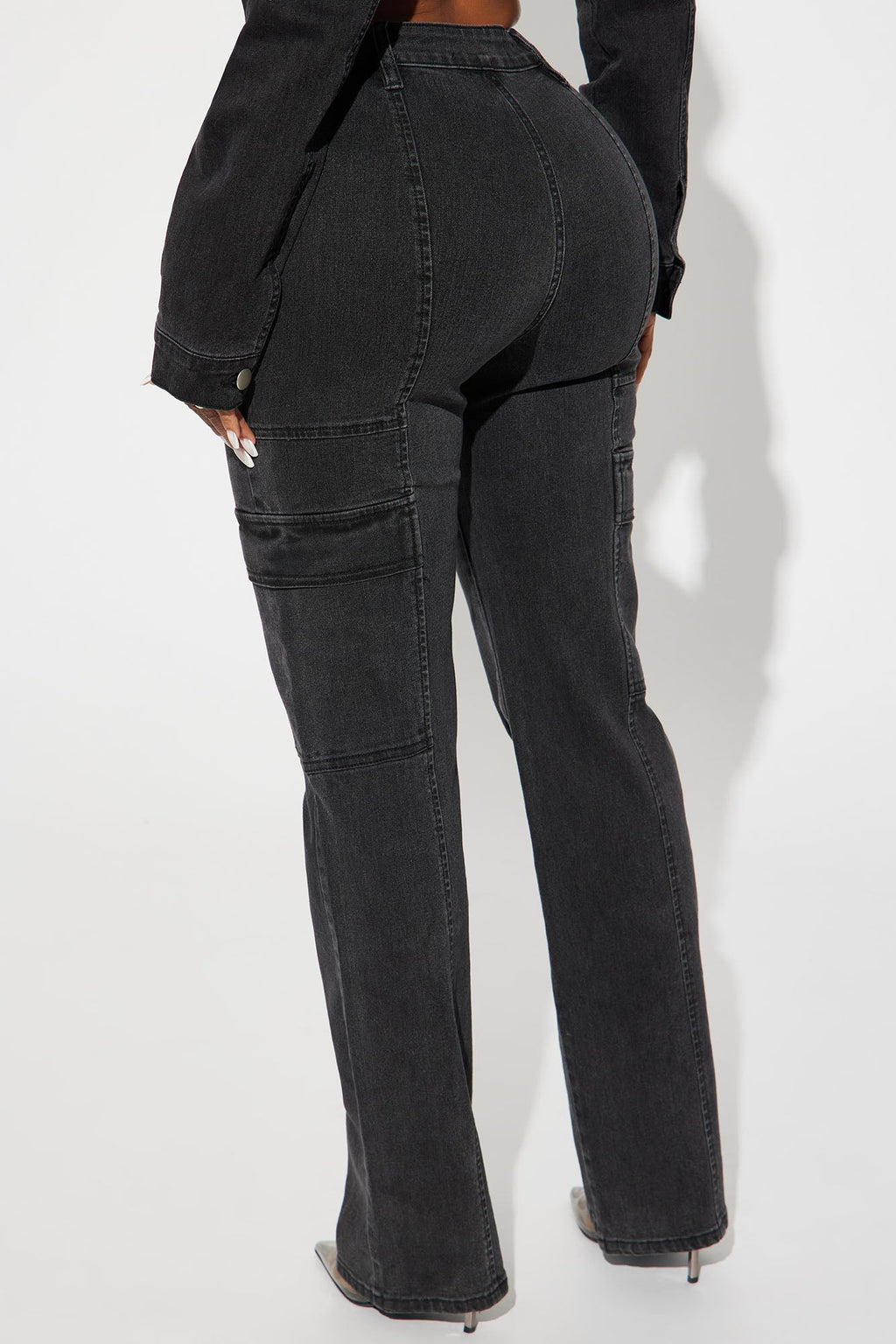 Non Disclosure Stretch Straight Leg Jeans - Black Wash