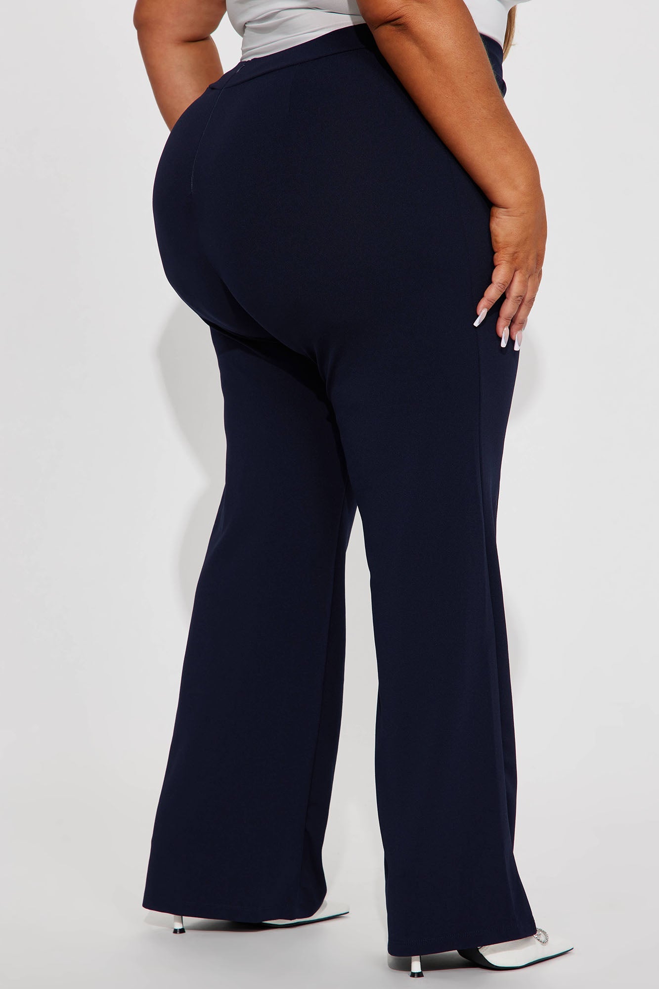 Petite Victoria High Waisted Dress Pants - Navy