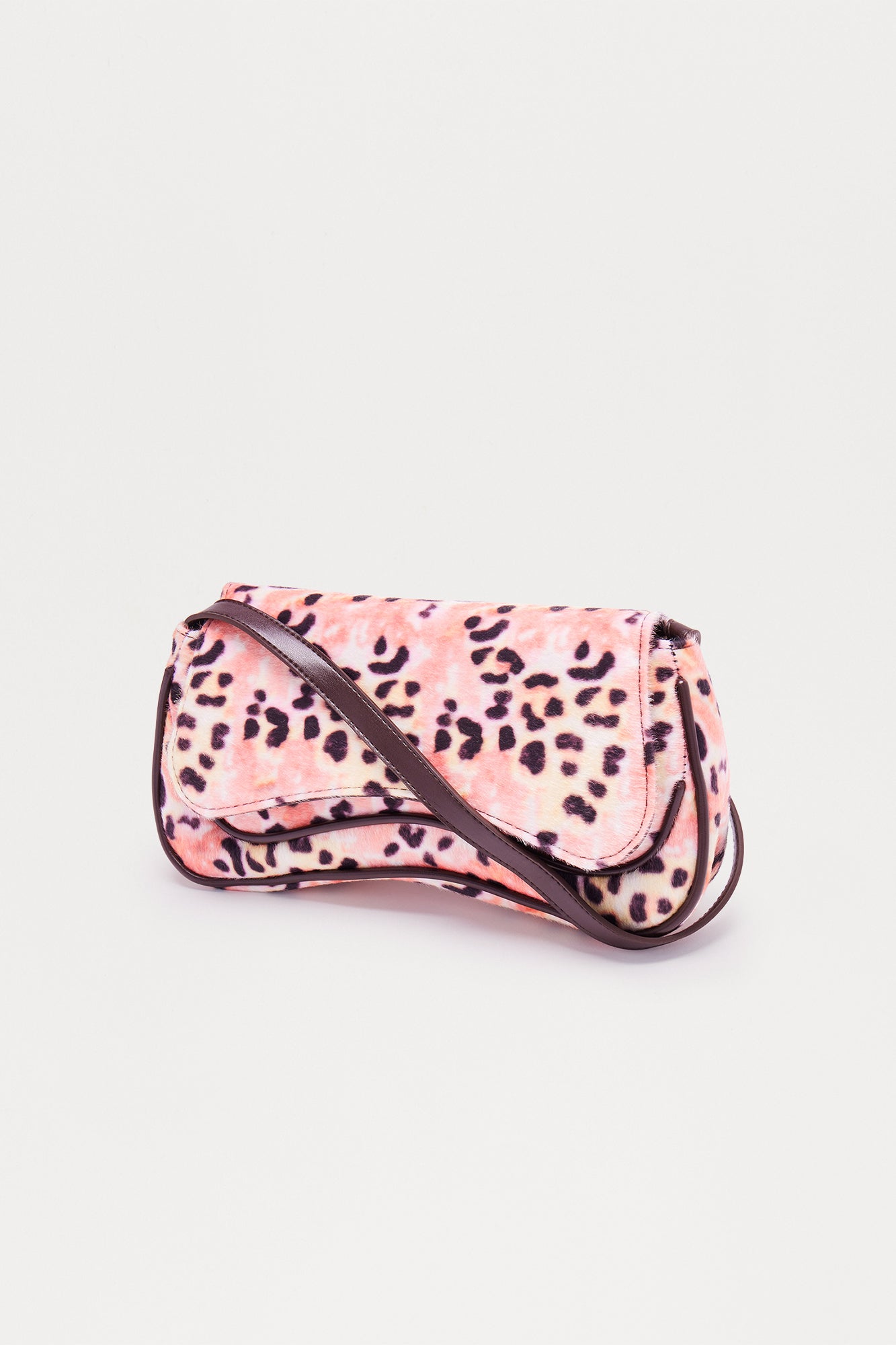 Wild Night Faux Fur Leopard Shoulder Bag - Brown/combo