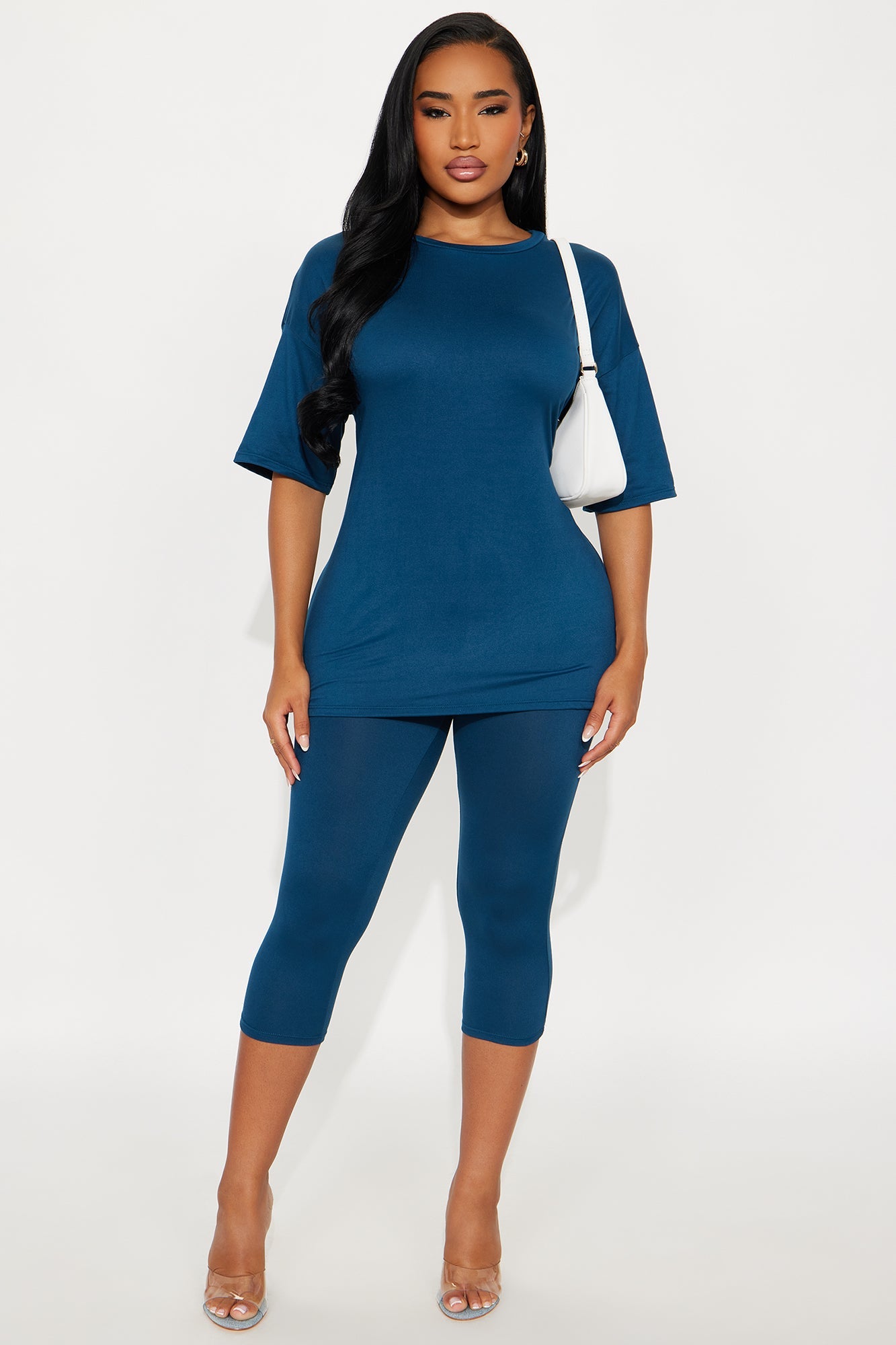 Weekend Vibes Capri Set - Teal