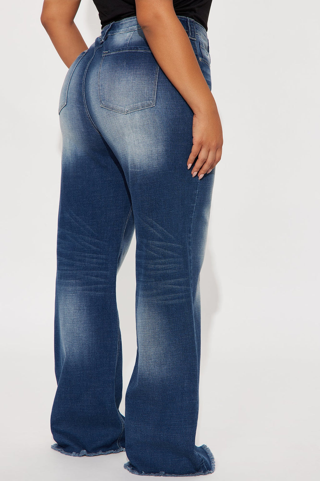 Coldwater Canyon Stretch Wide Leg Jeans - Dark Wash