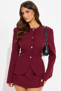 Priorities First Blazer Skort Set - Burgundy