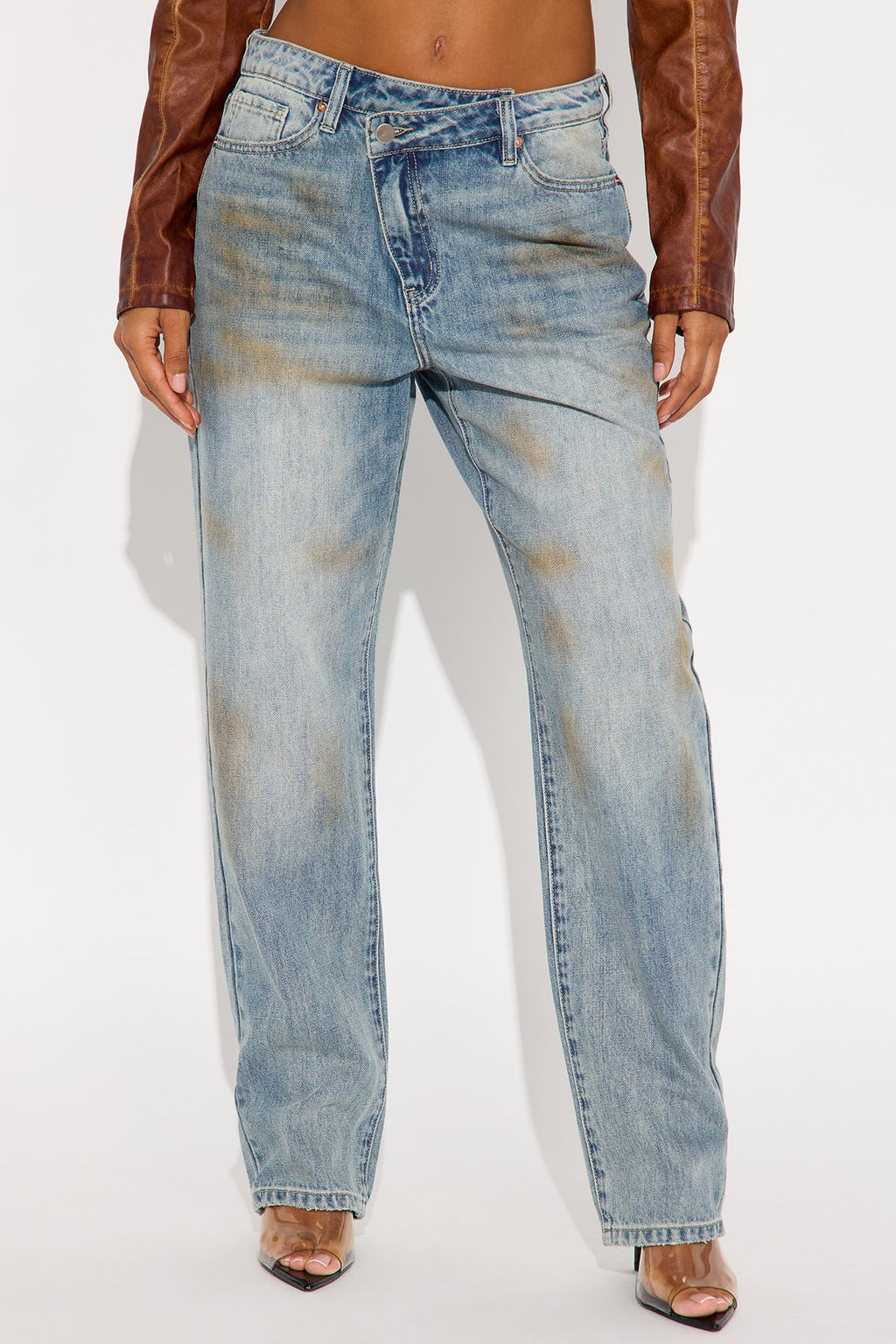 Most Wanted Crossover Straight Leg Jeans - Vintage Wash