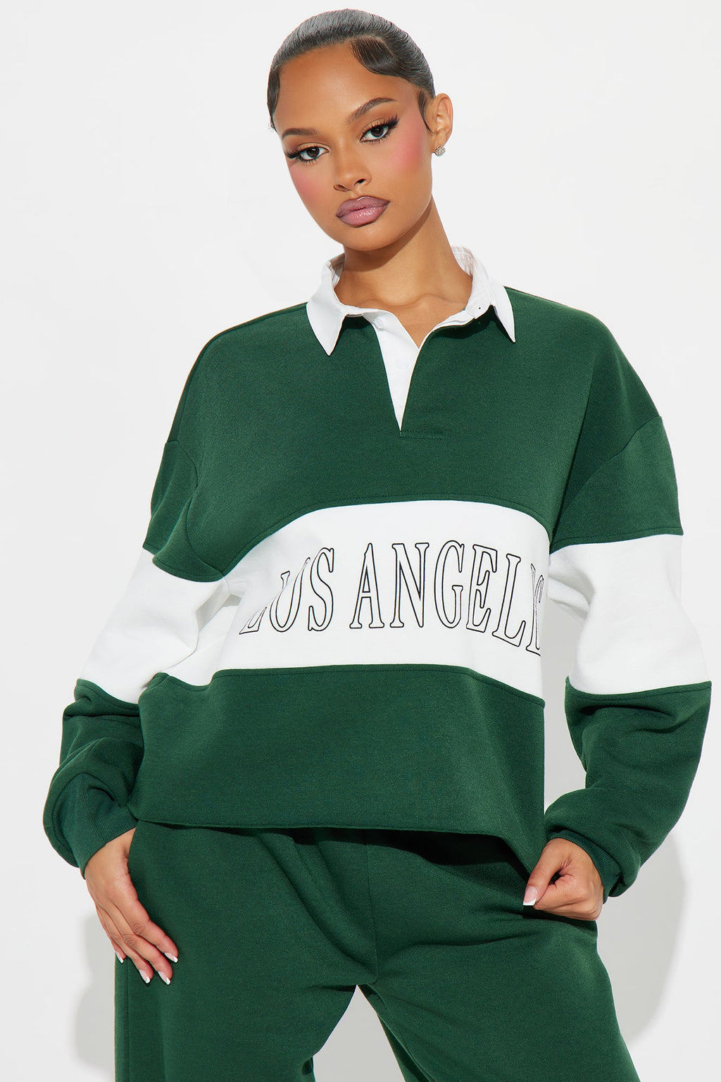 Living The LA Life Pant Set - Hunter