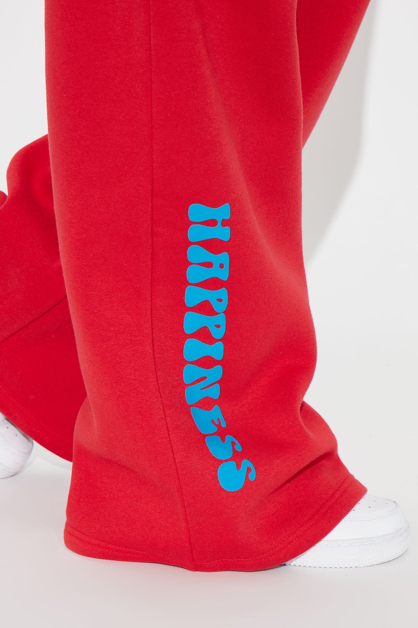 Smile You're On Camera Fleece Pant Set - Red