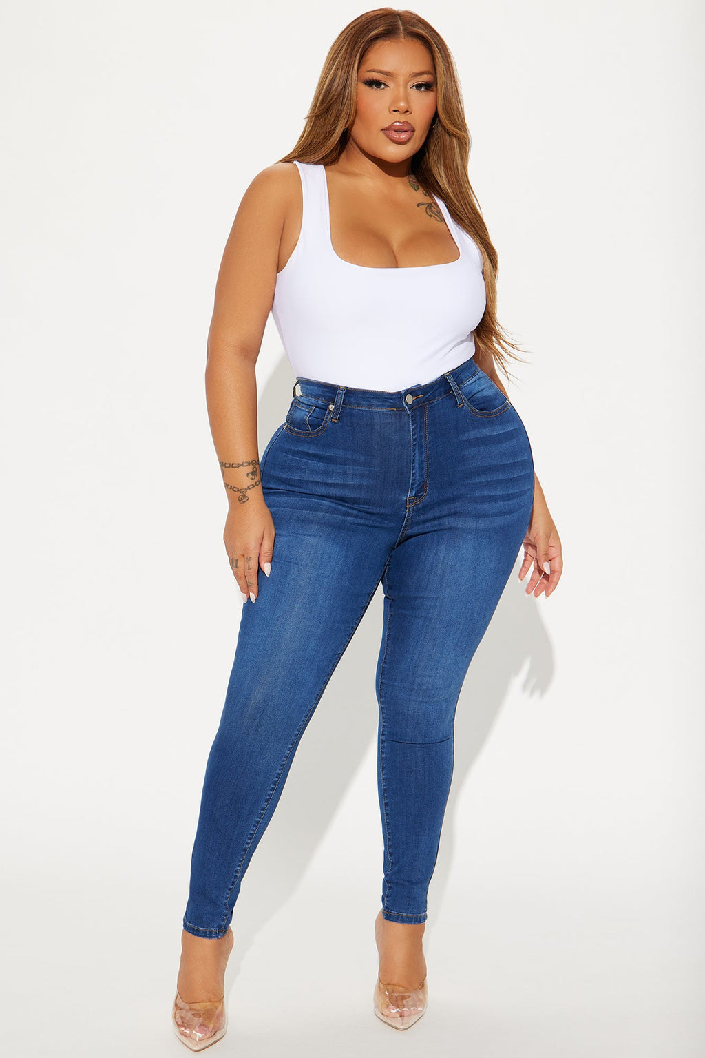 Imani Stretch Skinny Jeans - Dark Wash