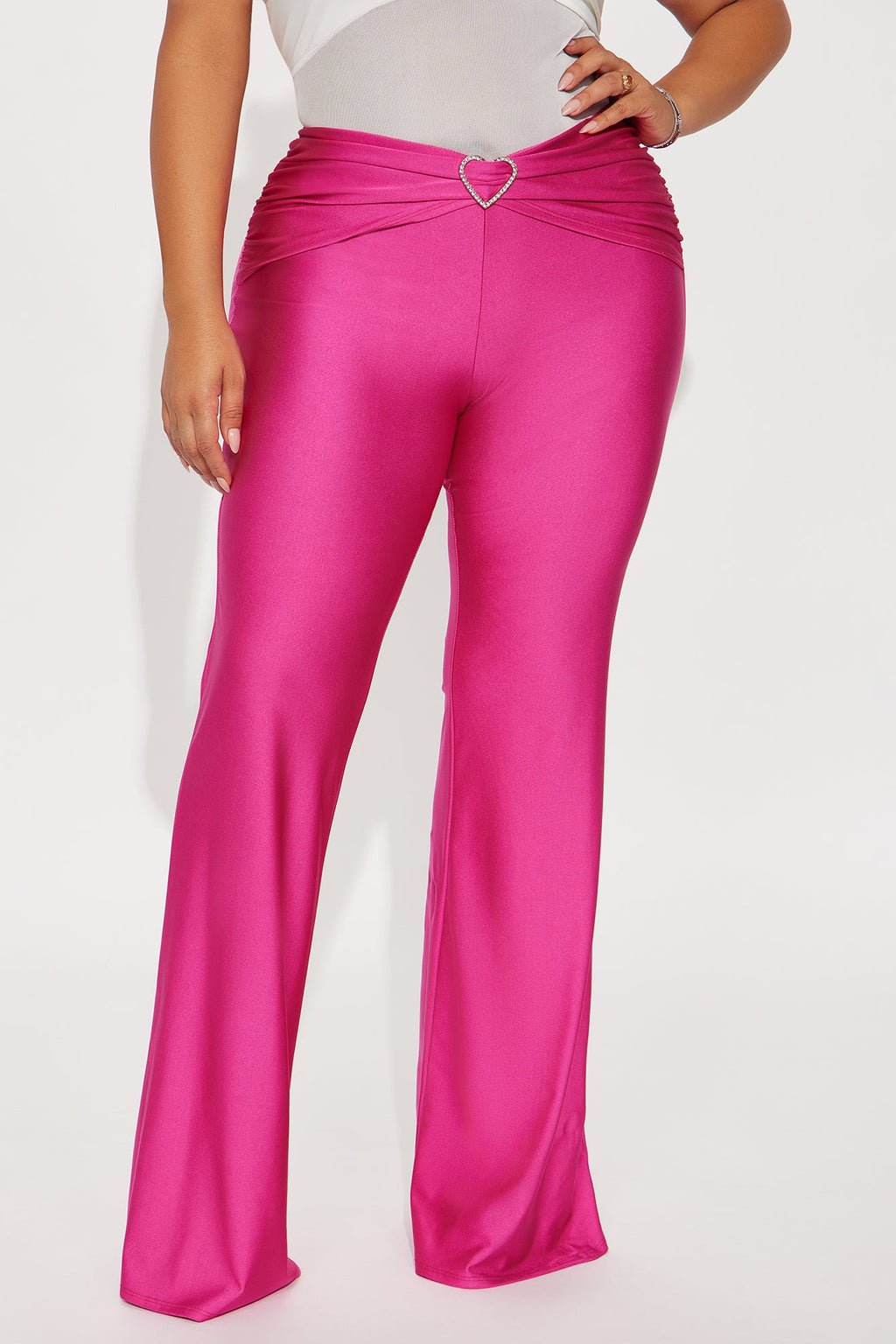 Breaking Hearts Flare Pant 34″ - Fuchsia