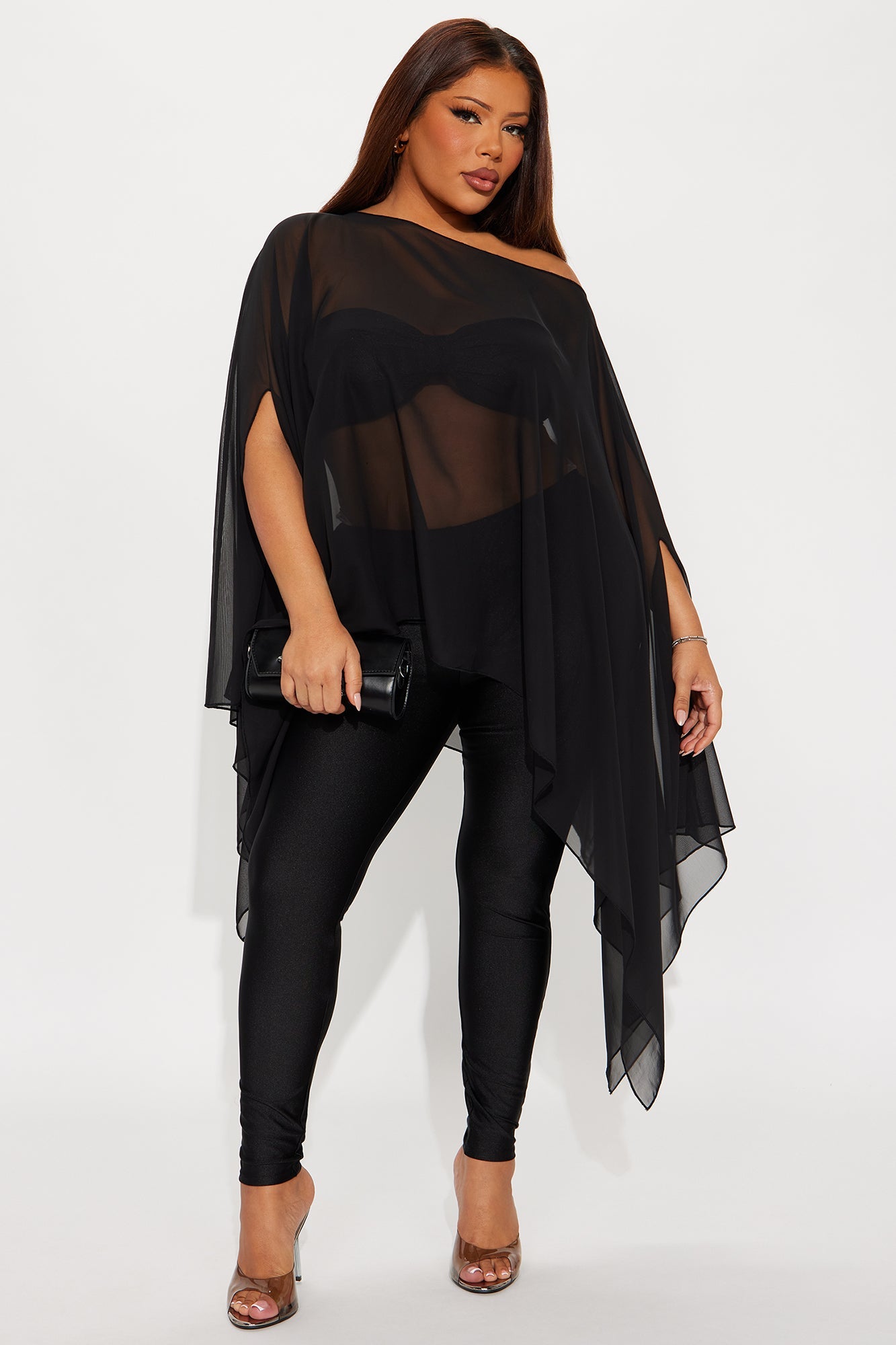 See Through Me 3 Piece Pant Set - Black