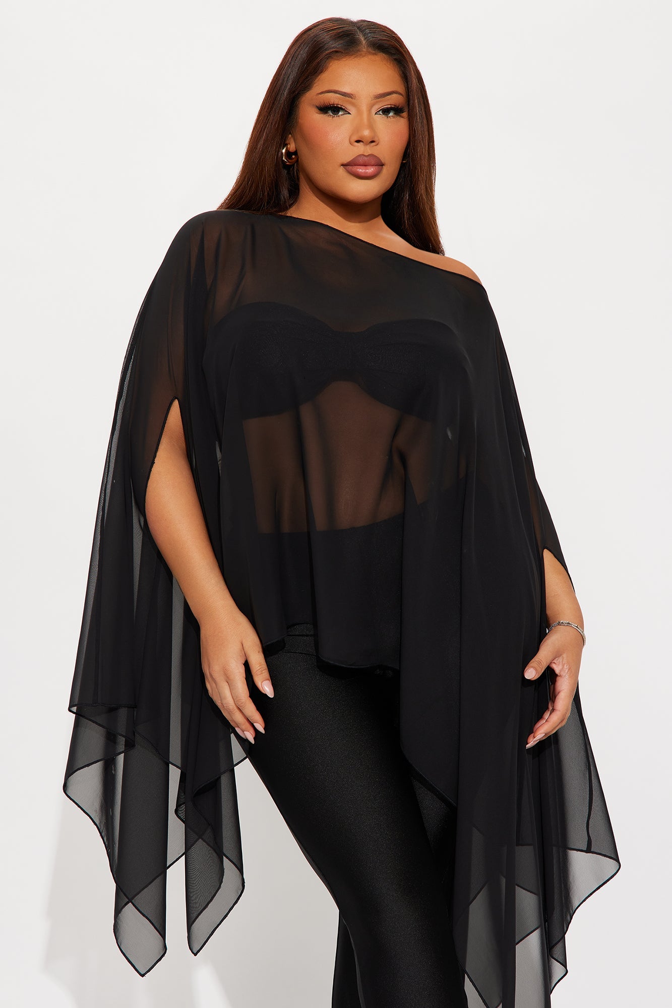 See Through Me 3 Piece Pant Set - Black