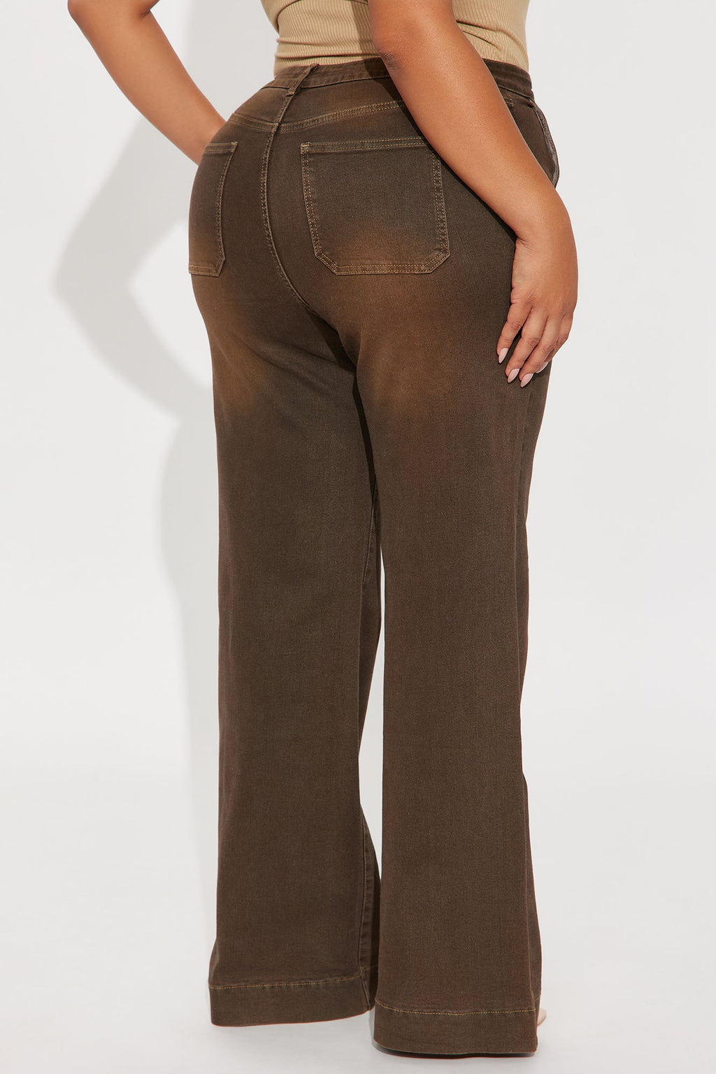 National Treasure Tinted Trouser Jeans - Brown