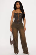 National Treasure Tinted Trouser Jeans - Brown