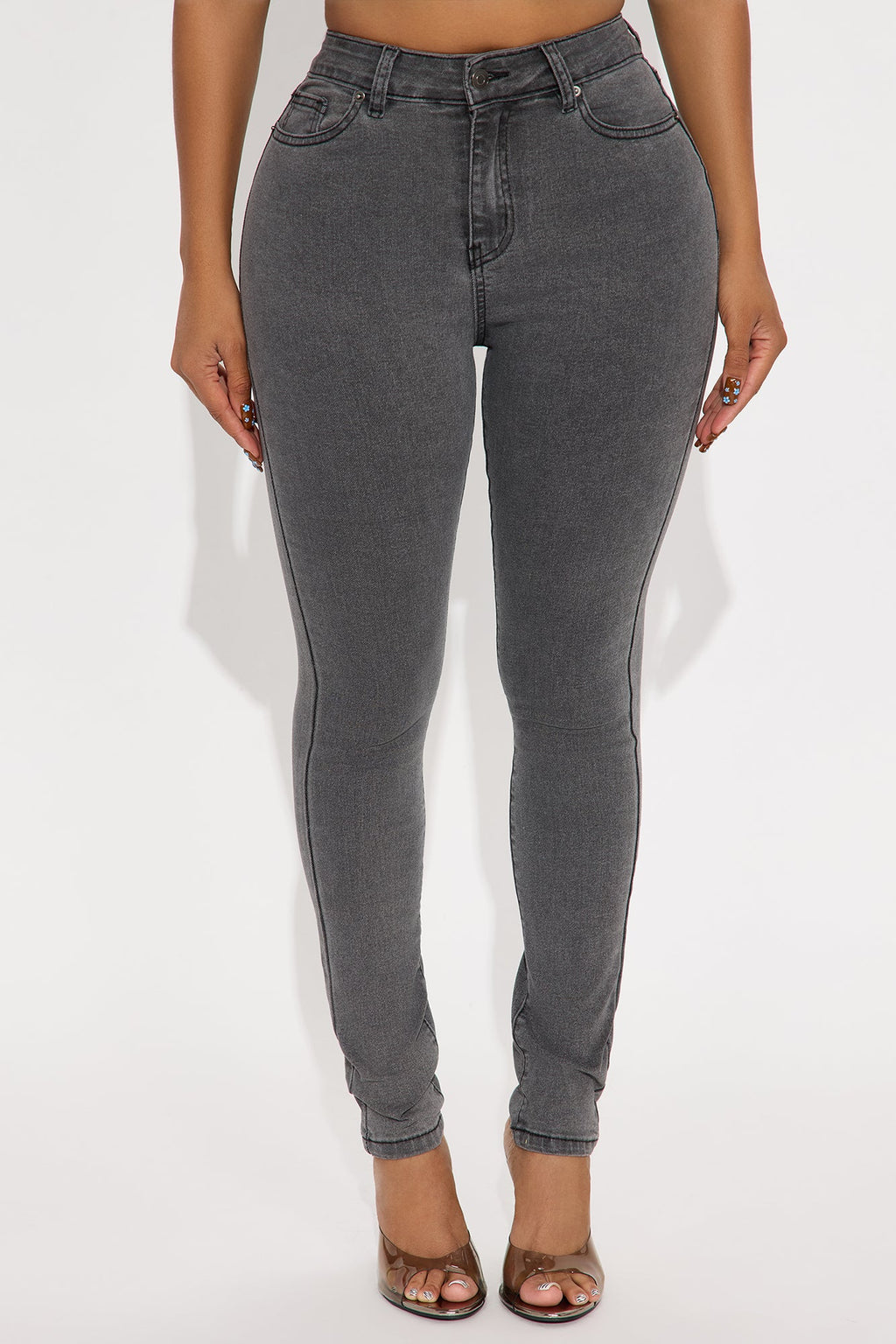 In The Black Skinny Jeans - Charcoal