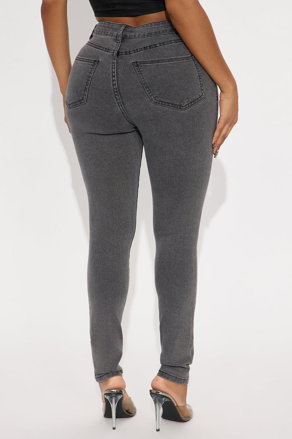 In The Black Skinny Jeans - Charcoal