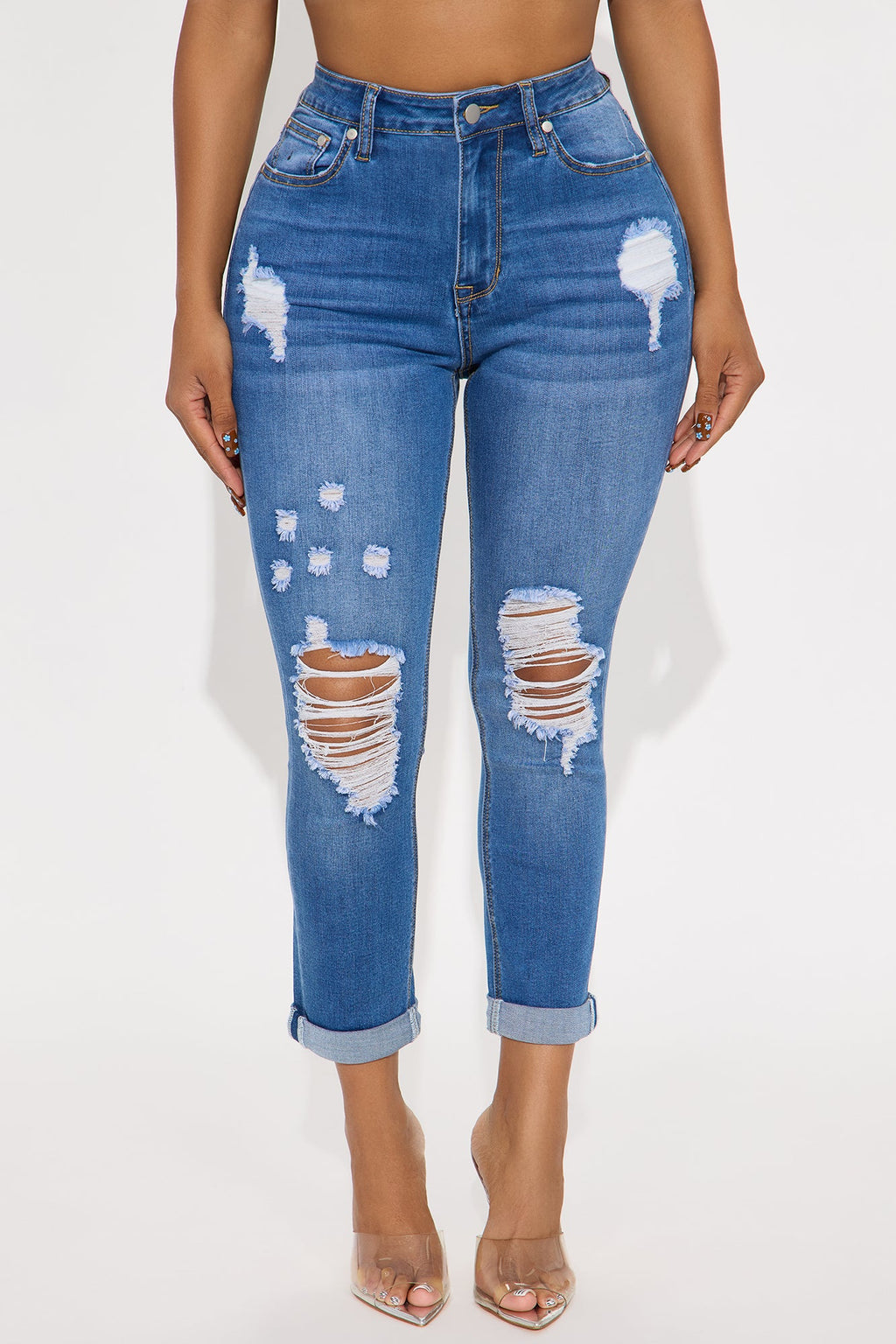 Keep Coming Back Boyfriend Jeans - Medium Blue Wash