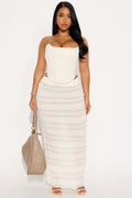 Elise Tiered Ruffle Maxi Skirt - Ivory