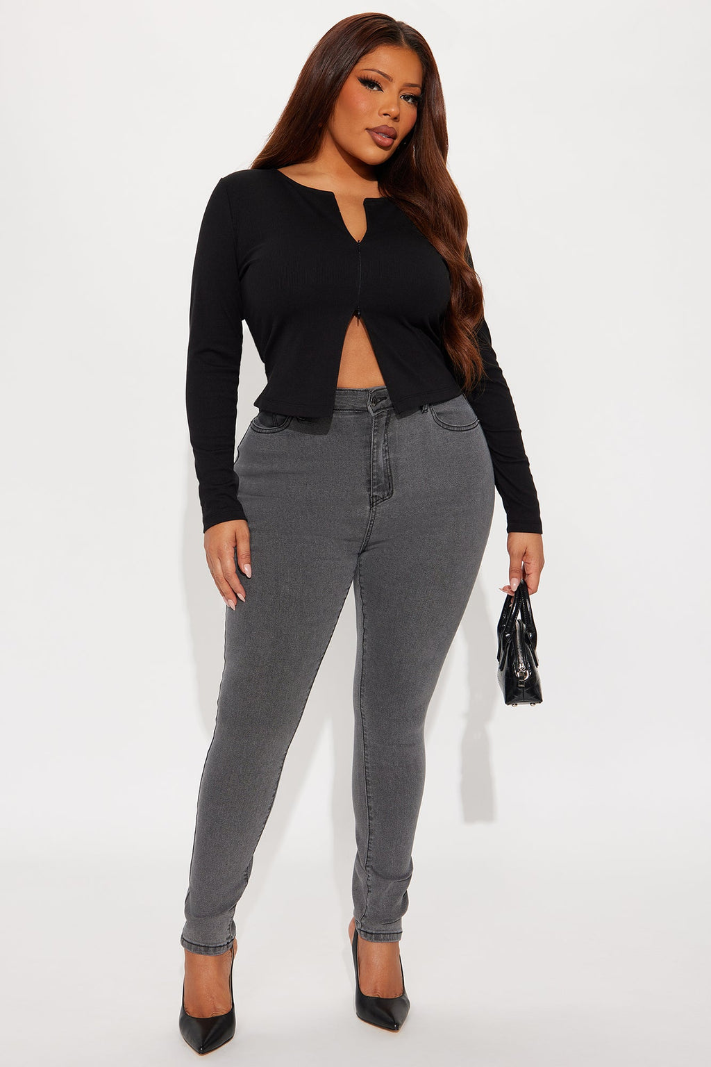 In The Black Skinny Jeans - Charcoal
