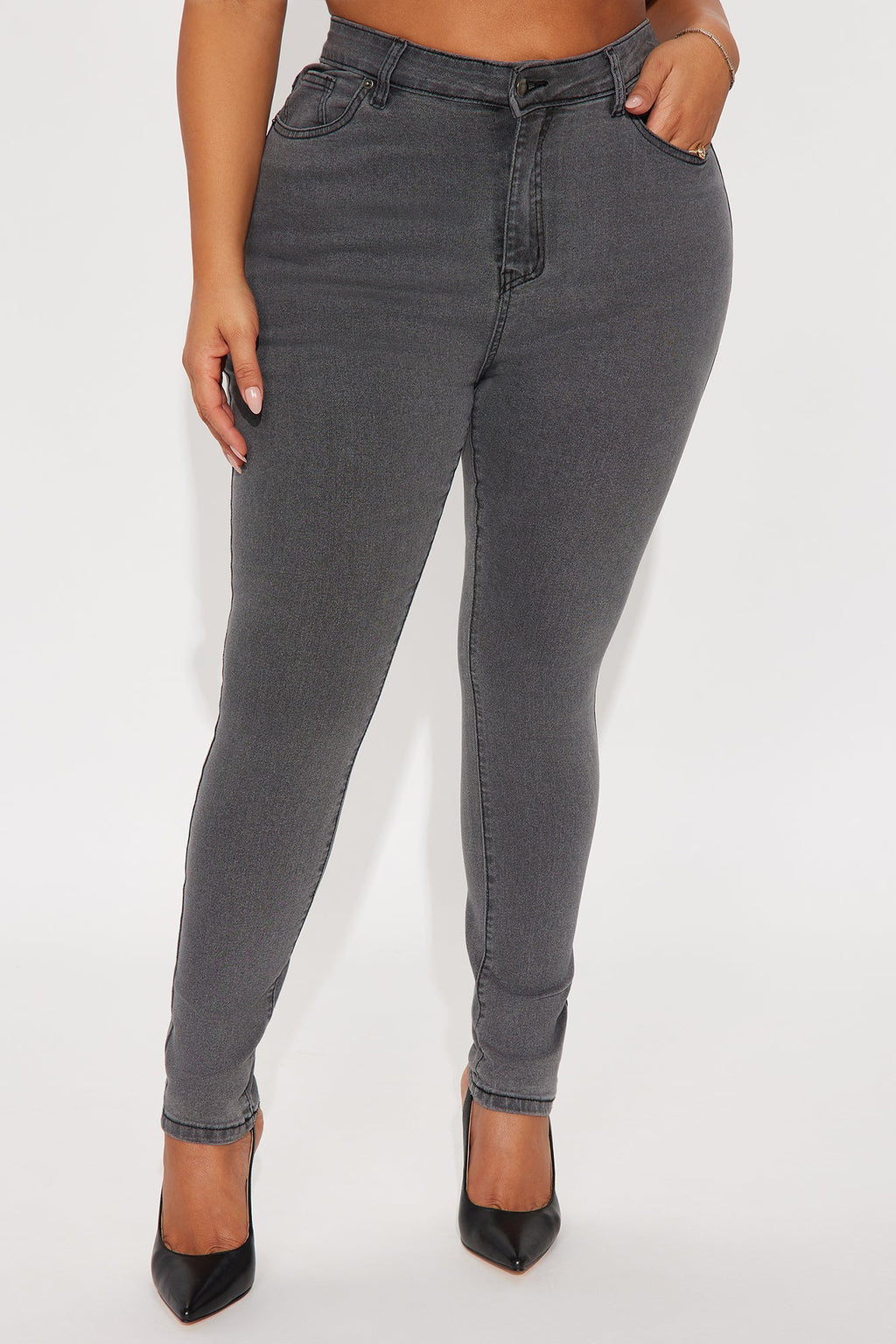 In The Black Skinny Jeans - Charcoal