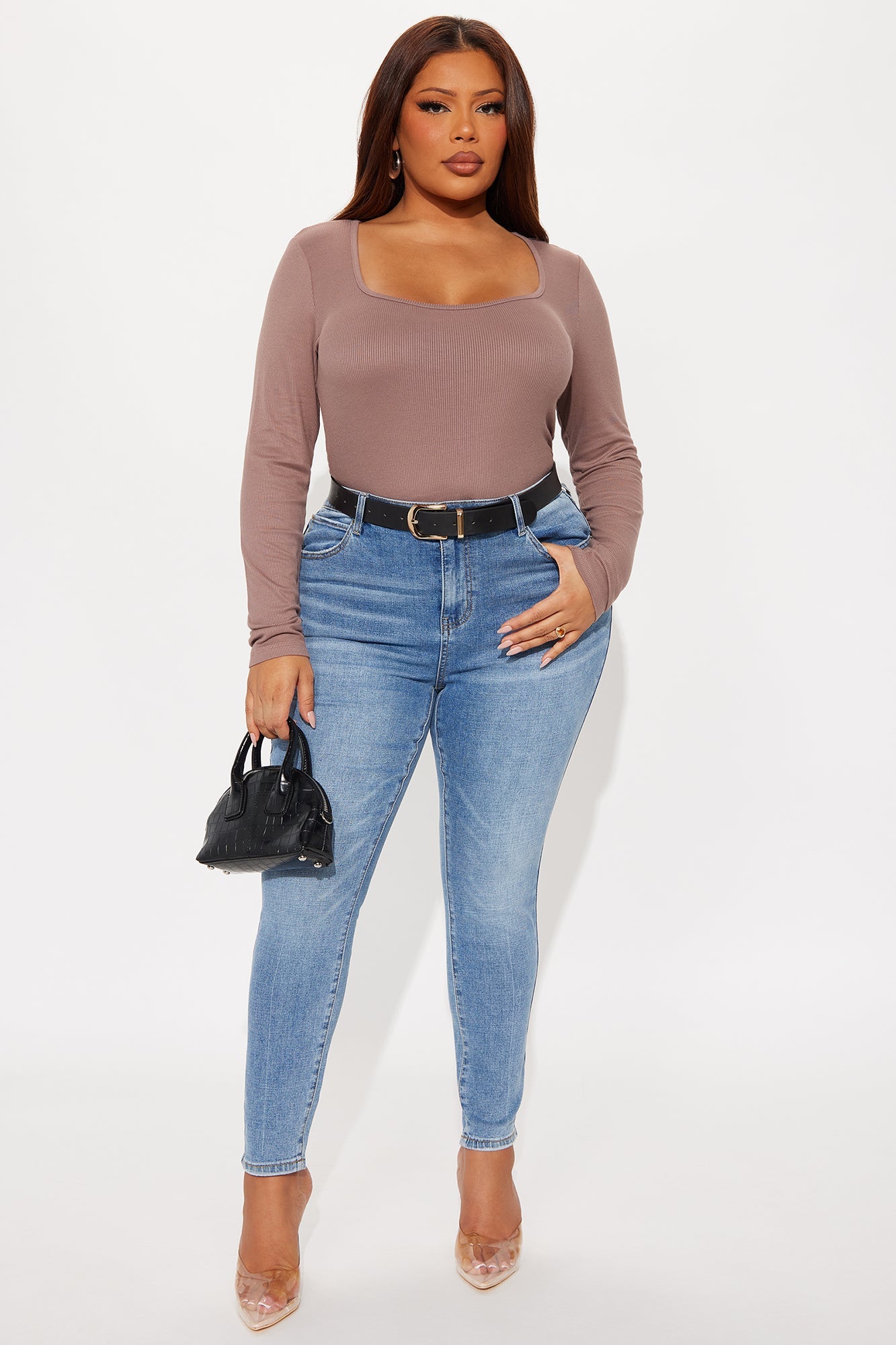 Taking Form Low Rise Skinny Jeans - Medium Wash