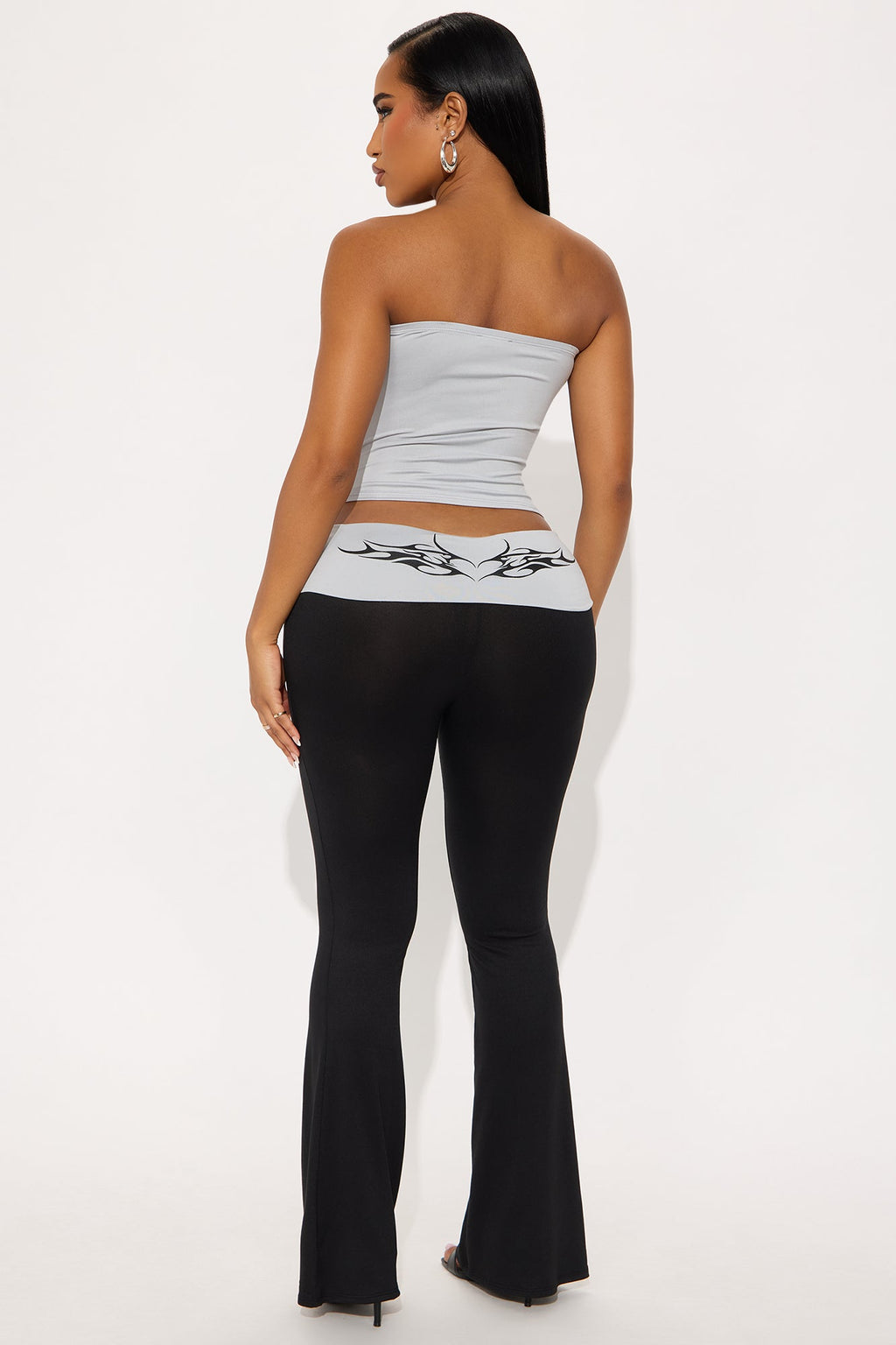 Rebel Love Strapless Pant Set - Grey/combo