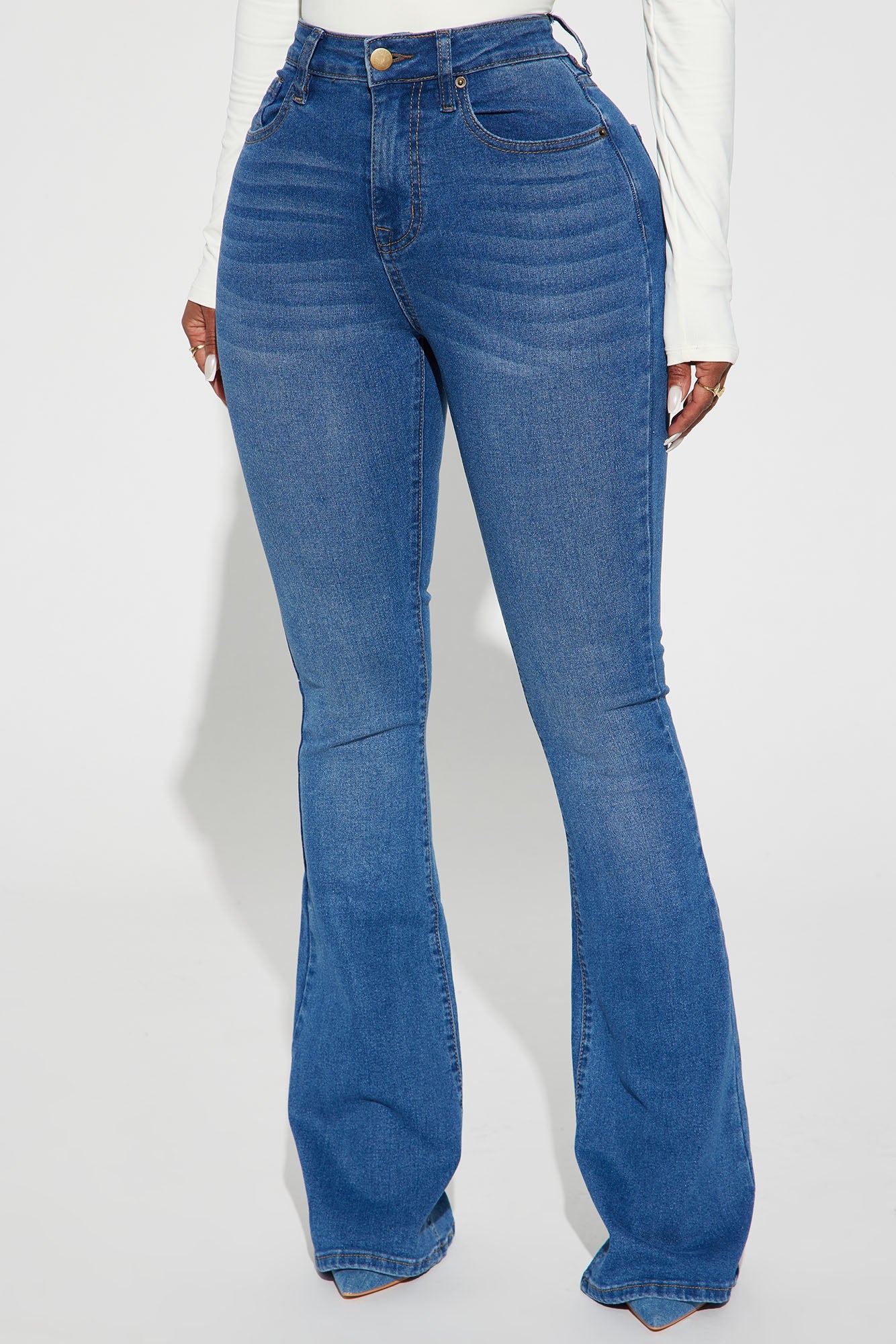 Tucson High Rise Stretch Flare Jeans - Medium Wash